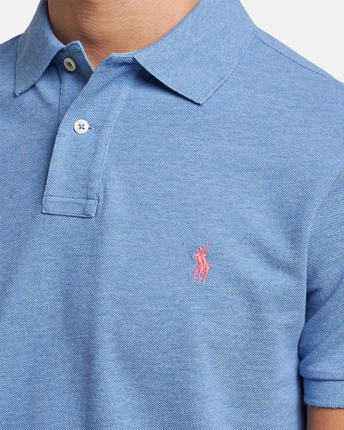 RALPH LAUREN CUSTOM SLIM FIT POLO SHIRT SOFT ROYAL HEATHER - northern threads