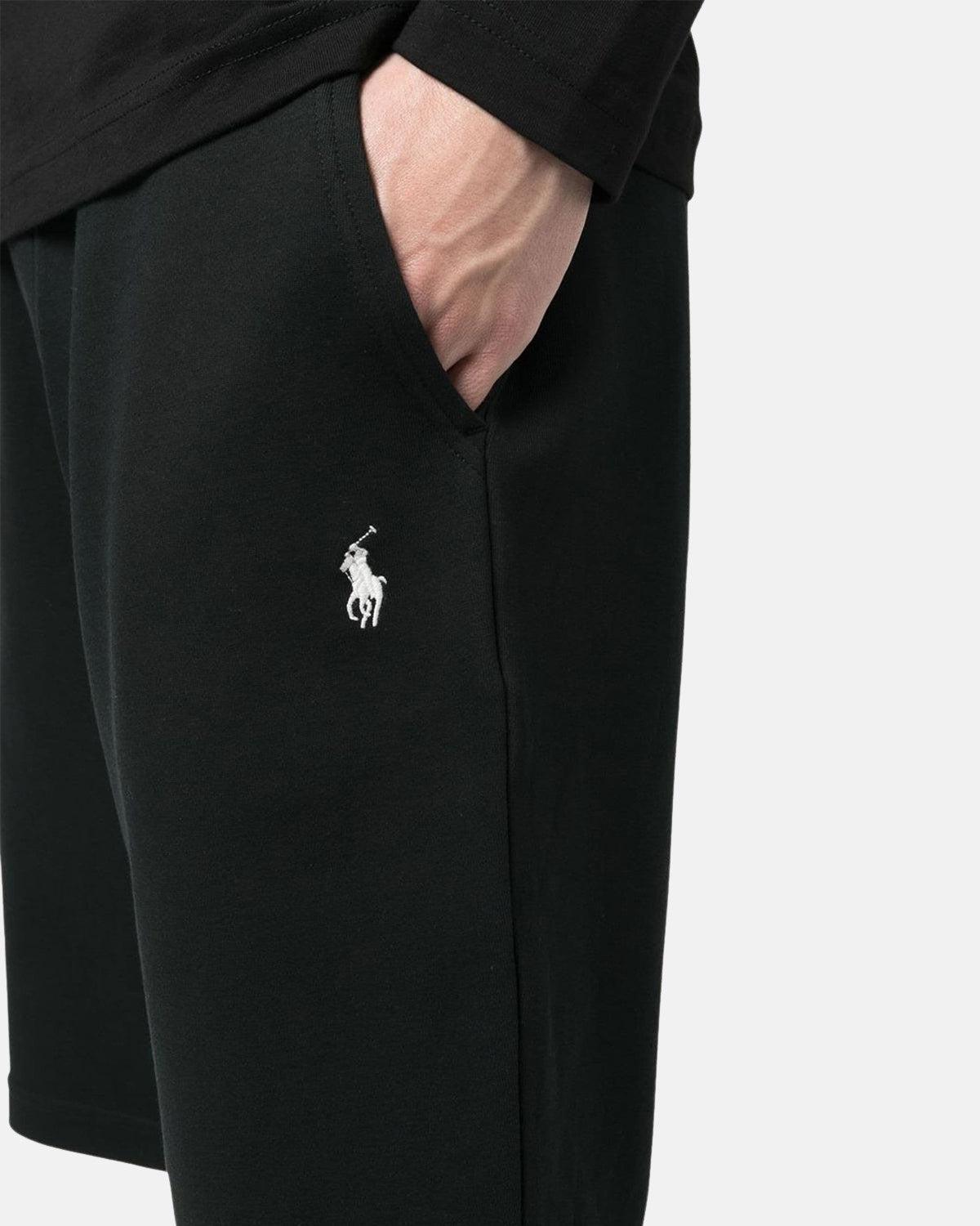 RALPH LAUREN DOUBLE KNIT FLEECE SHORTS BLACK - RALPH-LAUREN-710881520-001-S - northern threads uk
