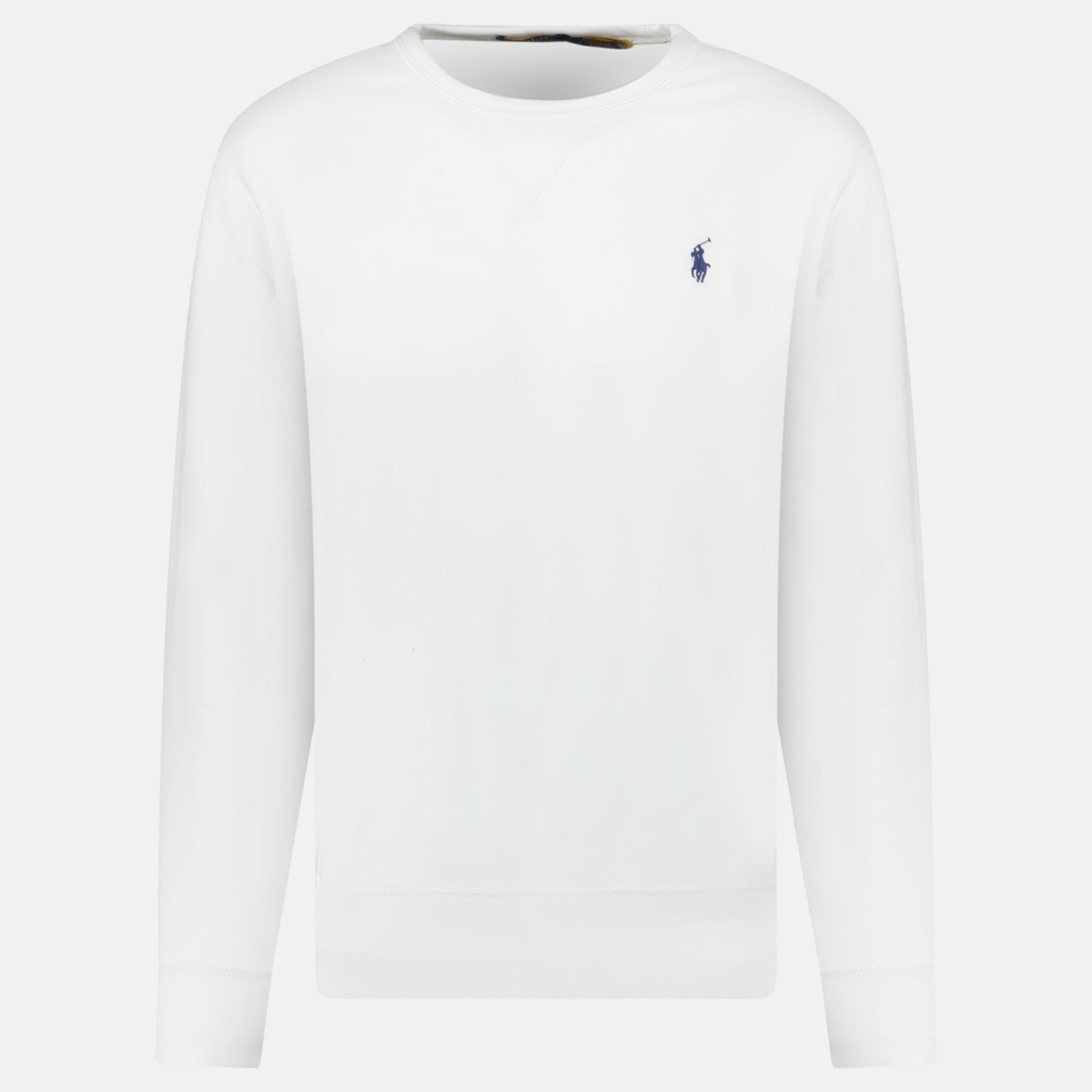 Ralph Lauren Fleece Crew Sweatshirt White - A26 - northern threads uk