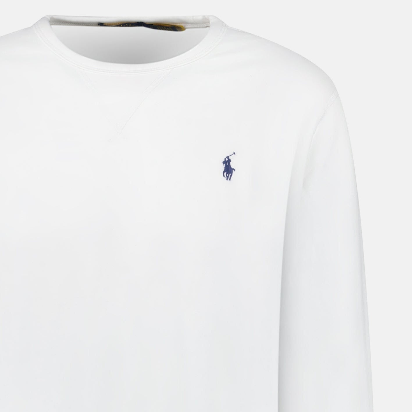 Ralph Lauren Fleece Crew Sweatshirt White - northern threads