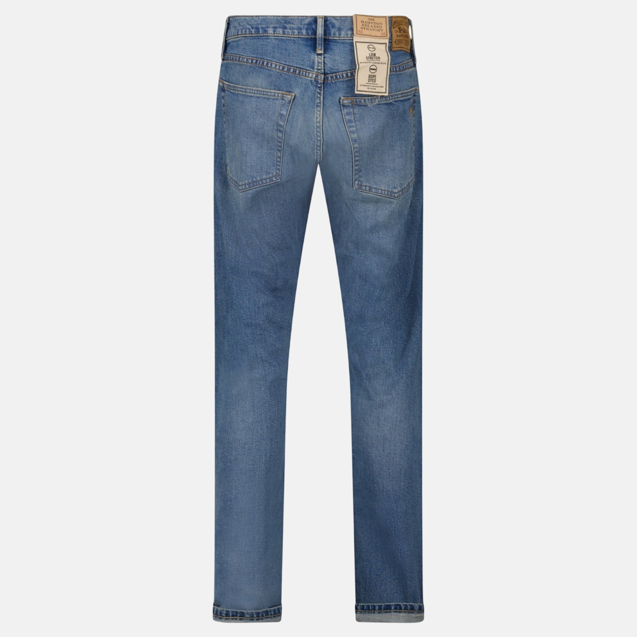 Ralph Lauren Hampton Straight Stretch Jeans Mid Washed - northern threads