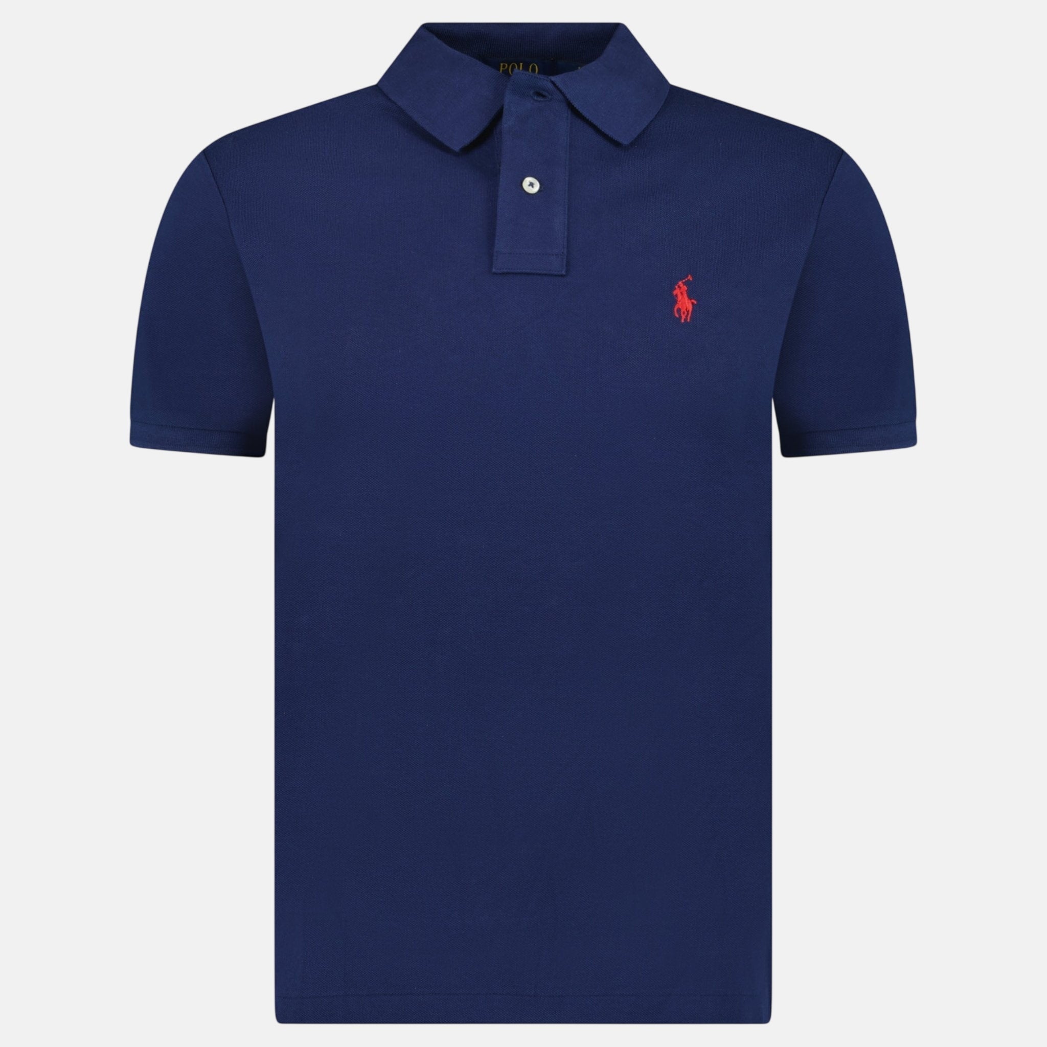 Ralph Lauren Mesh Slim Fit Polo Shirt Navy - sku-56328432025981 - northern threads uk