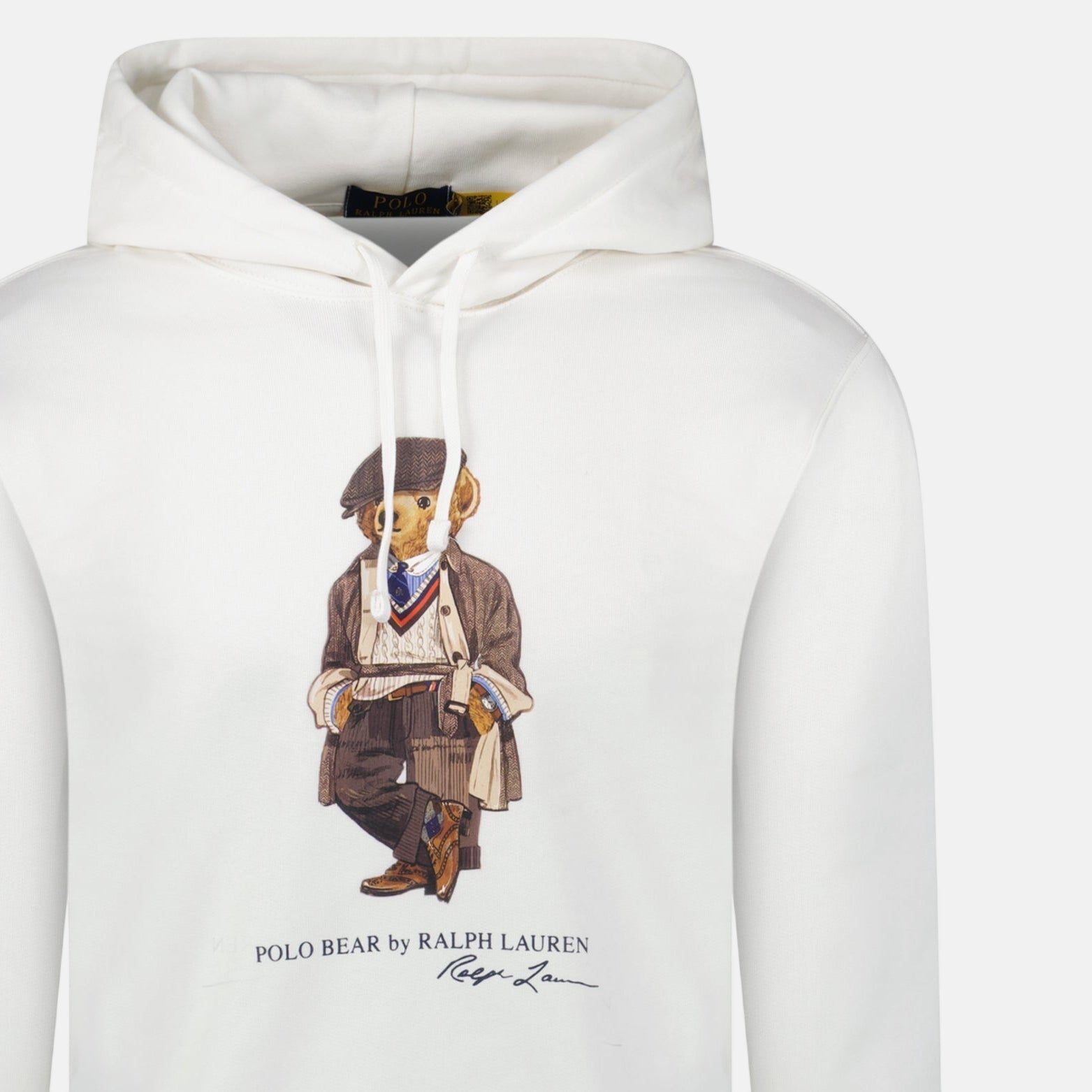Ralph Lauren Polo Bear Fleece Hoodie White - northern threads