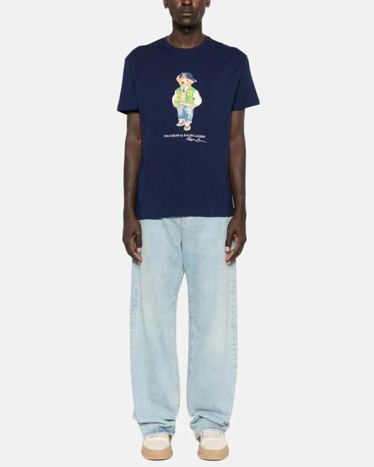 RALPH LAUREN-RALPH LAUREN CLASSIC FIT COLLEGE POLO BEAR T-SHIRT NAVY-NORTHERN THREADS DESIGNER MENSWEAR