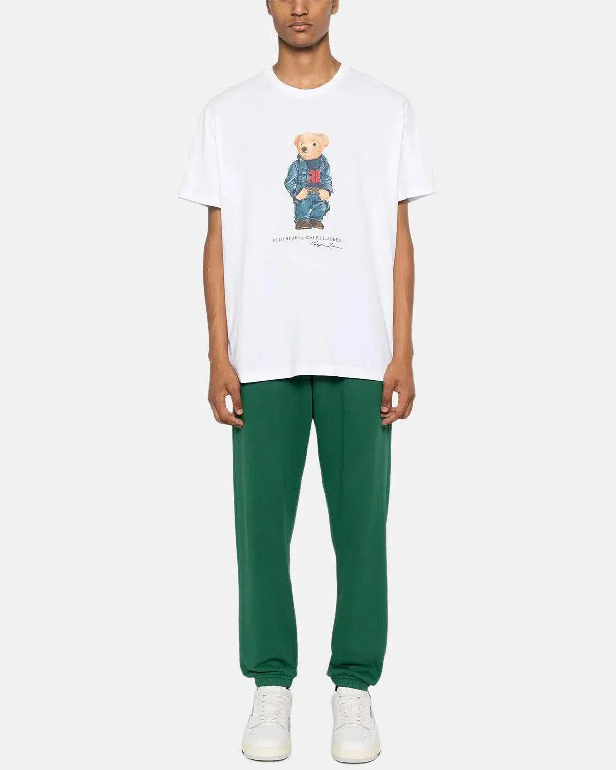RALPH LAUREN-RALPH LAUREN CLASSIC FIT DENIM POLO BEAR T-SHIRT WHITE-NORTHERN THREADS DESIGNER MENSWEAR