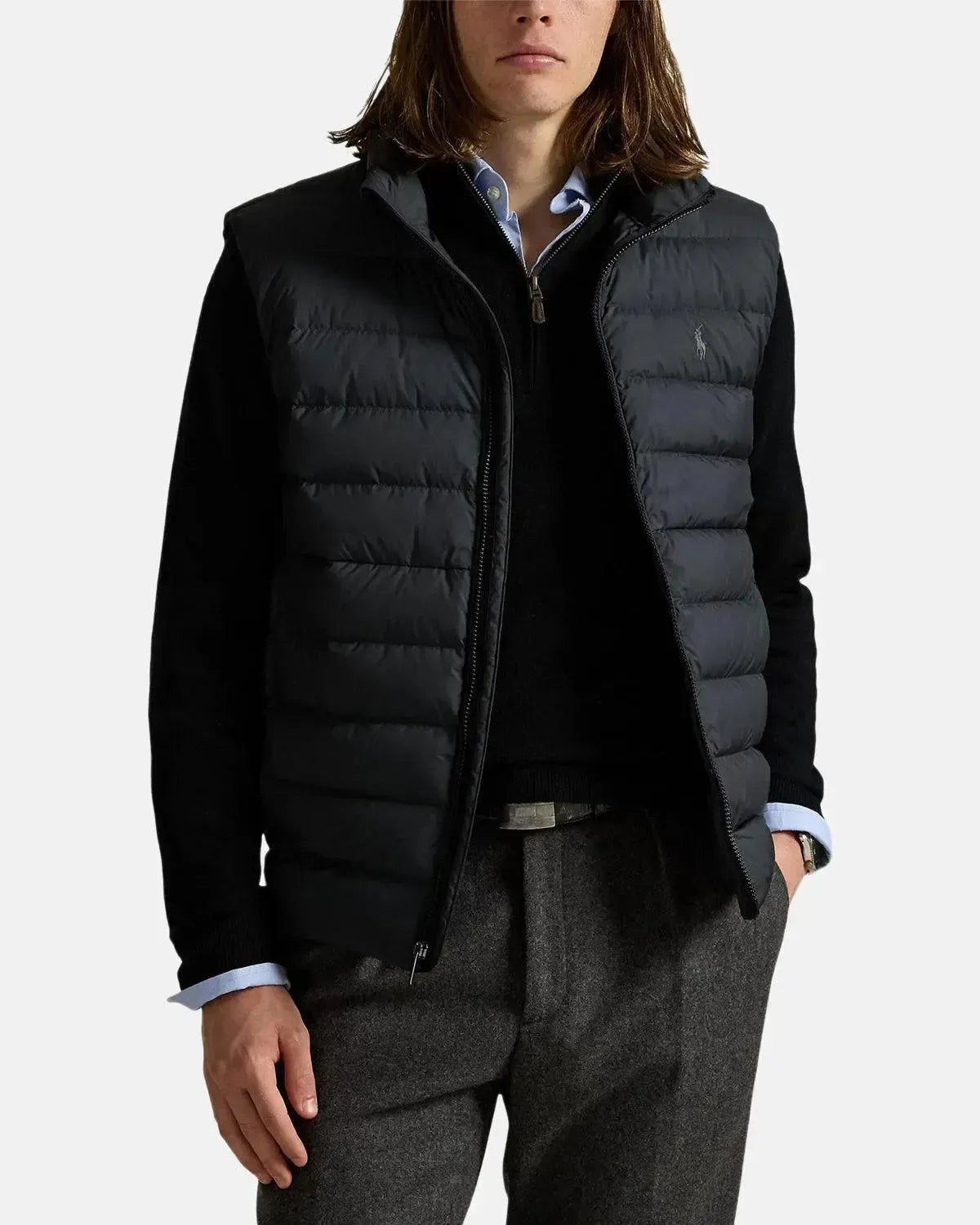 RALPH LAUREN-RALPH LAUREN COLDEN PACKABLE DOWN GILET BLACK-NORTHERN THREADS DESIGNER MENSWEAR