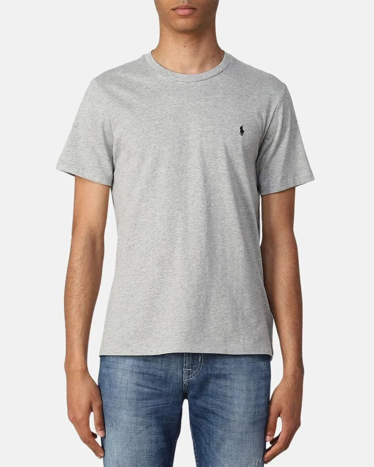 RALPH LAUREN-RALPH LAUREN COTTON JERSEY T-SHIRT ANDOVER HEATHER-NORTHERN THREADS DESIGNER MENSWEAR