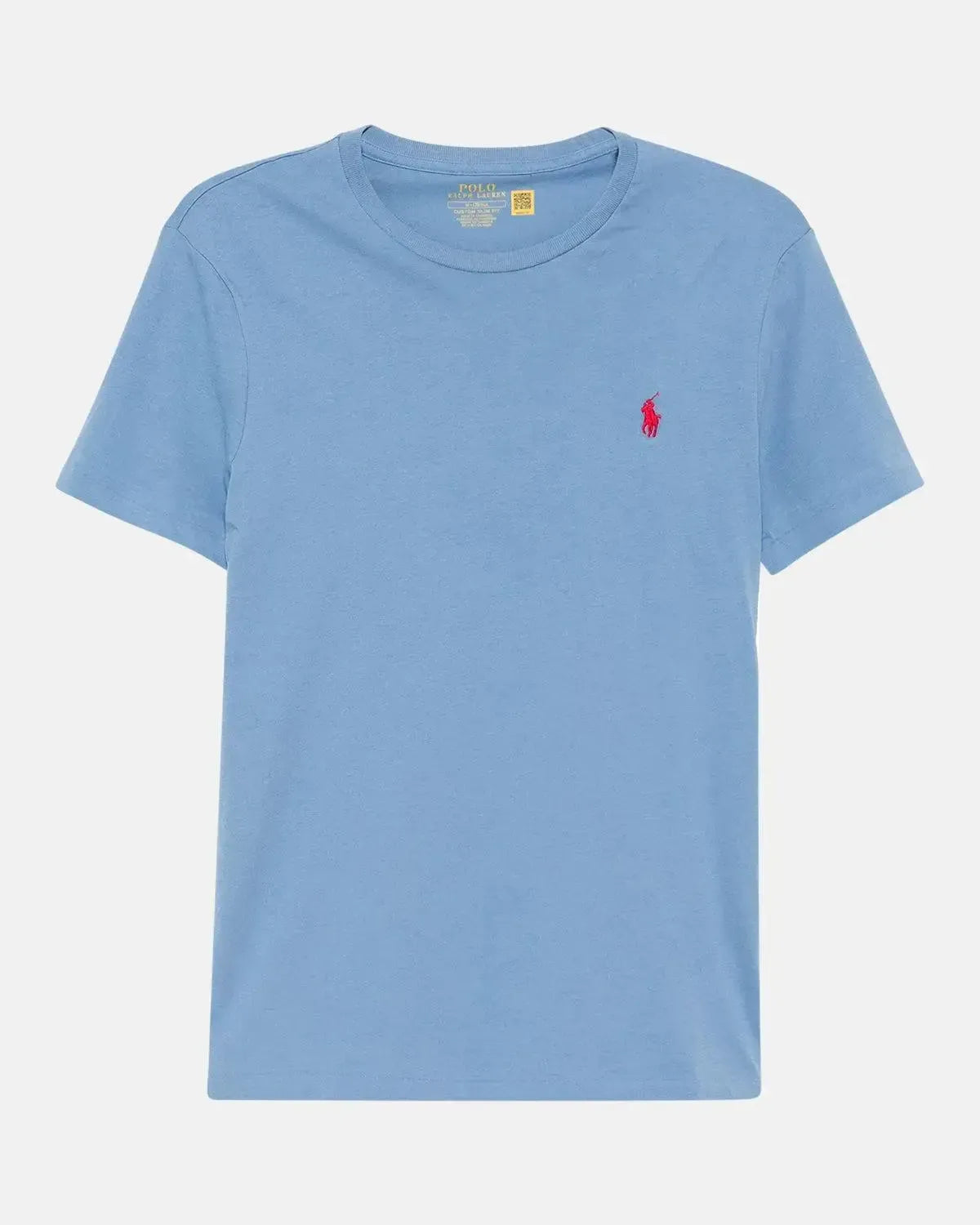 RALPH LAUREN-RALPH LAUREN CUSTOM SLIM FIT JERSEY T-SHIRT CAMPUS BLUE-NORTHERN THREADS DESIGNER MENSWEAR