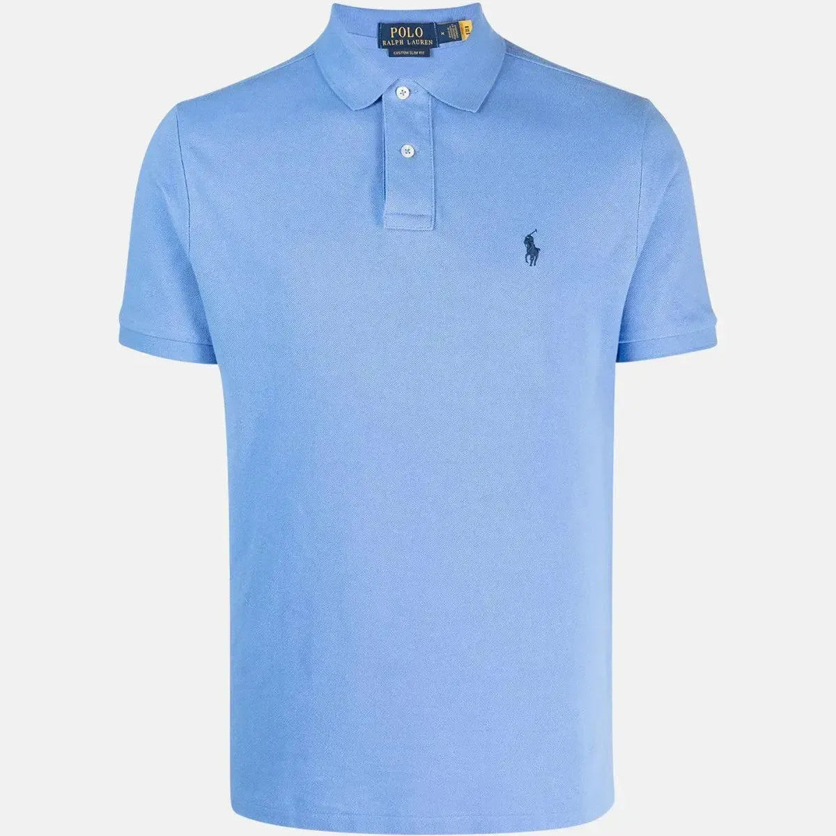 RALPH LAUREN CUSTOM SLIM FIT MESH POLO SHIRT HARBOUR ISLAND BLUE
