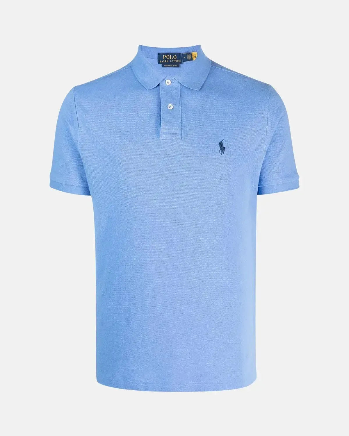 RALPH LAUREN-RALPH LAUREN CUSTOM SLIM FIT MESH POLO SHIRT HARBOUR ISLAND BLUE-NORTHERN THREADS DESIGNER MENSWEAR