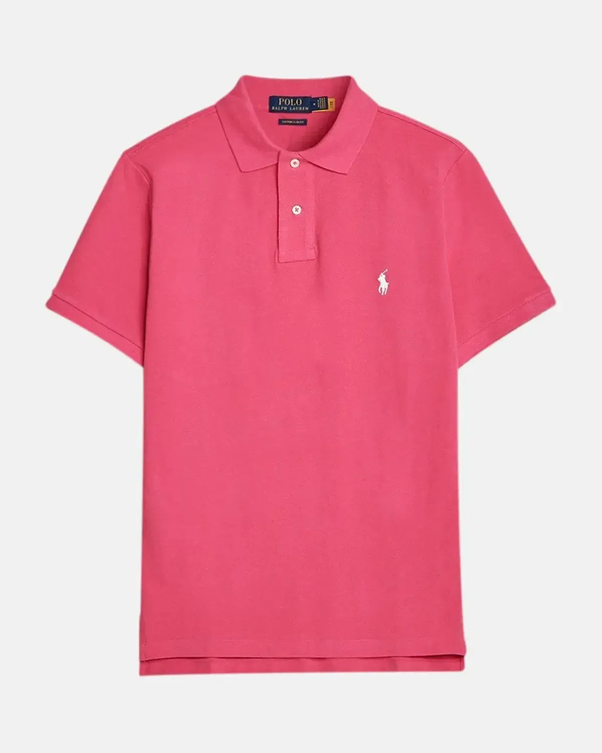 RALPH LAUREN-RALPH LAUREN CUSTOM SLIM FIT MESH POLO SHIRT HOT PINK-NORTHERN THREADS DESIGNER MENSWEAR