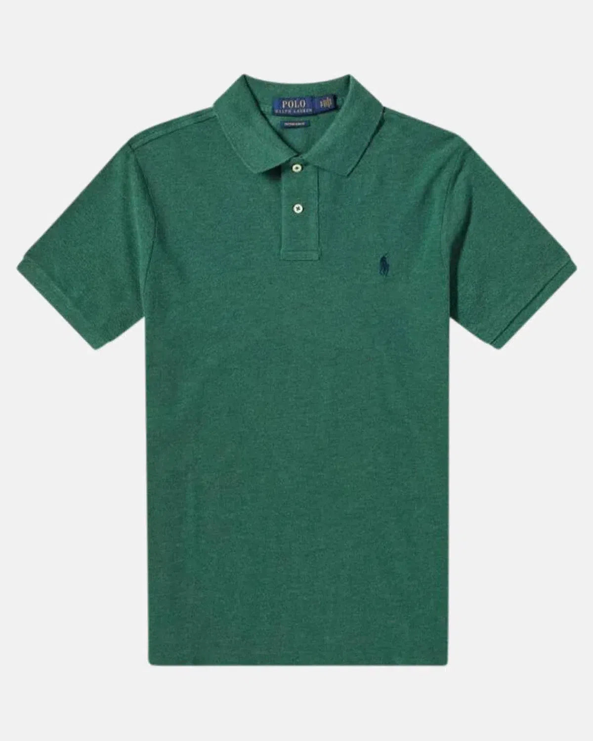 RALPH LAUREN-RALPH LAUREN CUSTOM SLIM FIT MESH POLO SHIRT VERANO GREEN HEATHER-NORTHERN THREADS DESIGNER MENSWEAR