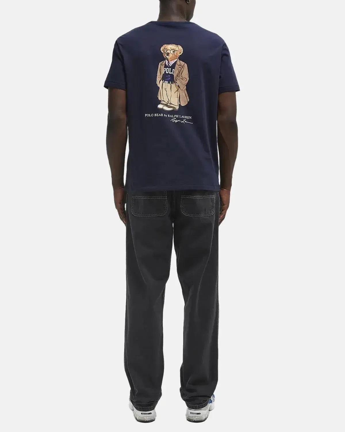 RALPH LAUREN-RALPH LAUREN CUSTOM SLIM FIT POLO BEAR POCKET T-SHIRT NEWPORT NAVY-NORTHERN THREADS DESIGNER MENSWEAR