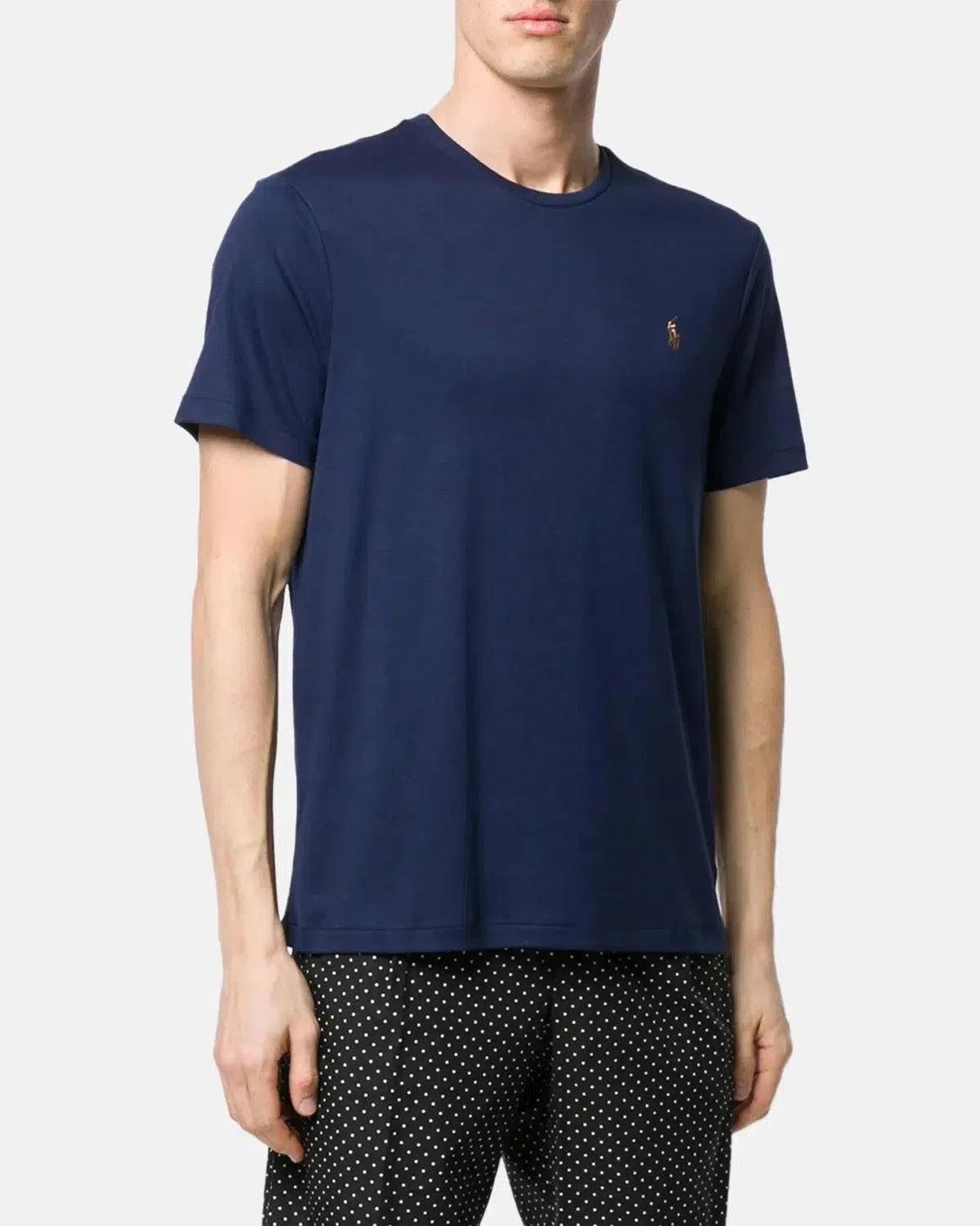 RALPH LAUREN-RALPH LAUREN CUSTOM SLIM FIT SOFT COTTON T-SHIRT REFINED NAVY-NORTHERN THREADS DESIGNER MENSWEAR