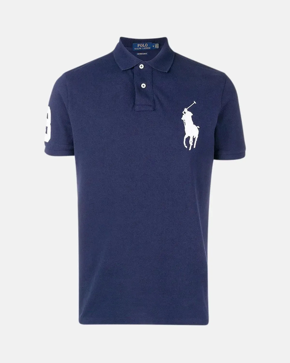 RALPH LAUREN-RALPH LAUREN CUSTOM SLIM FIT TEAM POLO SHIRT NEWPORT NAVY-NORTHERN THREADS DESIGNER MENSWEAR