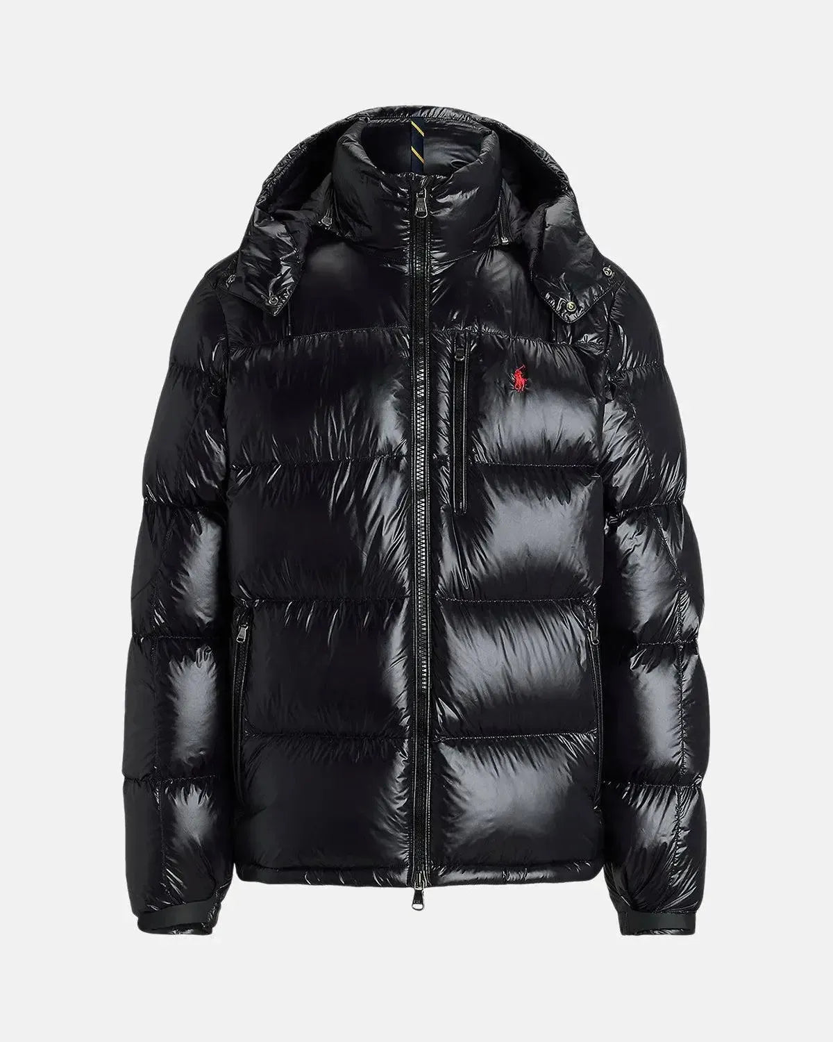 RALPH LAUREN-RALPH LAUREN GORHAM GLOSSED DOWN JACKET BLACK GLOSSY-NORTHERN THREADS DESIGNER MENSWEAR