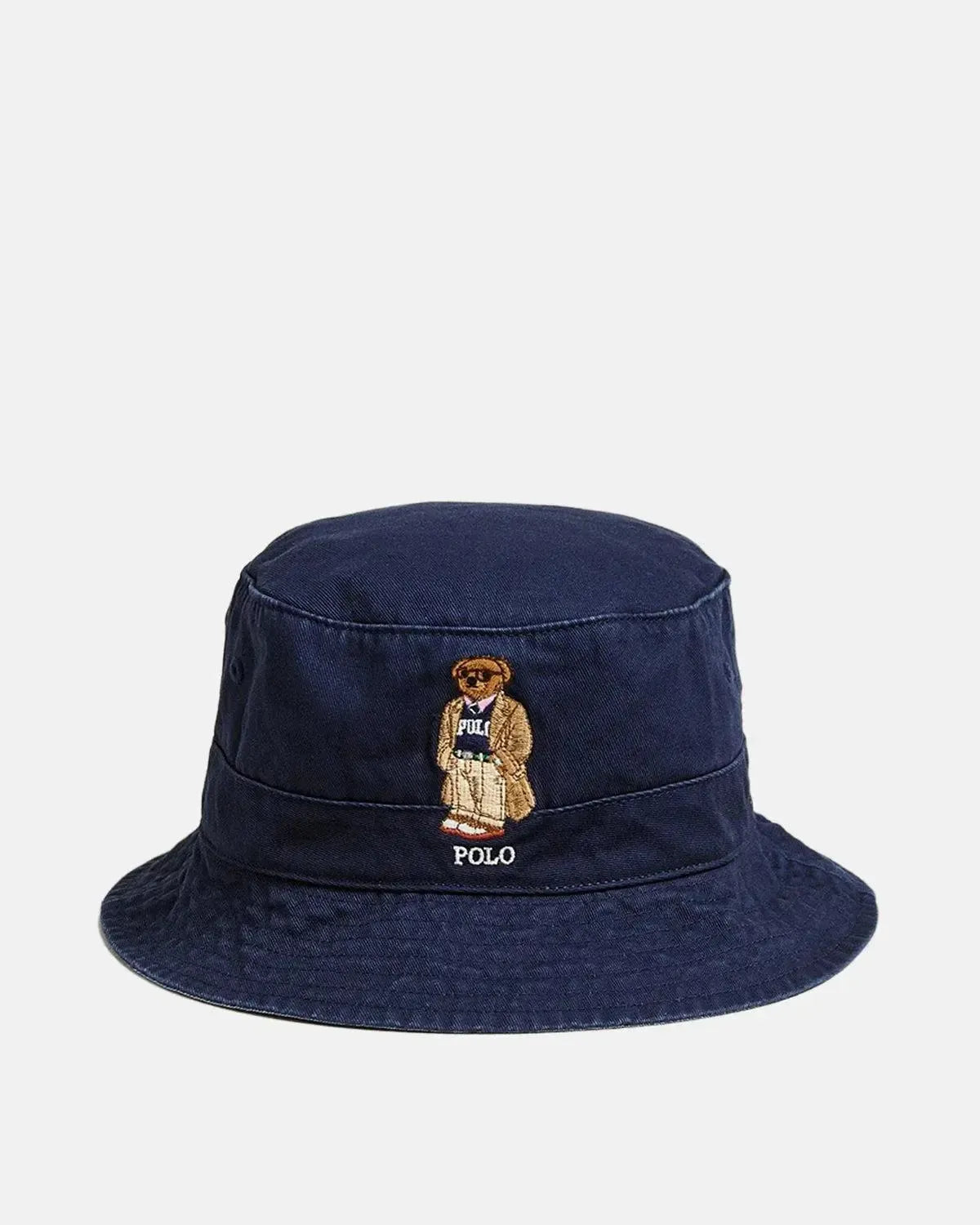 RALPH LAUREN-RALPH LAUREN POLO BEAR TWILL BUCKET HAT NEWPORT NAVY-NORTHERN THREADS DESIGNER MENSWEAR
