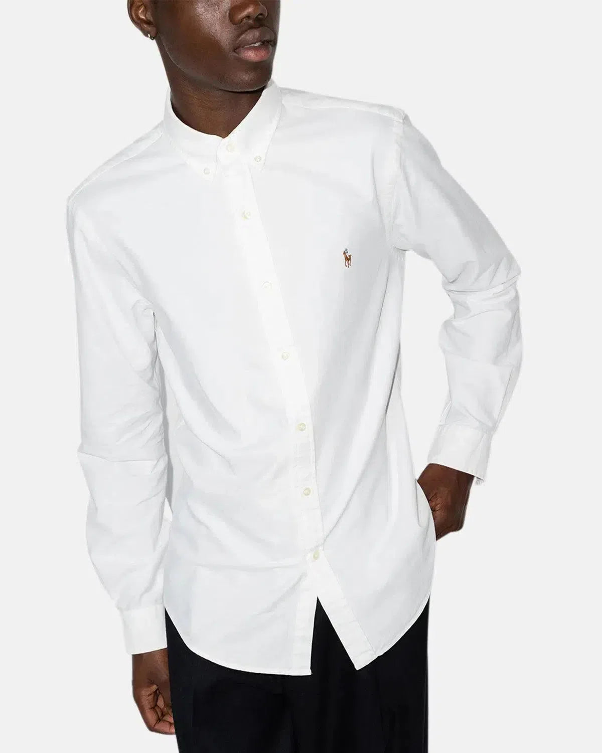 RALPH LAUREN-RALPH LAUREN SLIM FIT OXFORD SHIRT WHITE-NORTHERN THREADS DESIGNER MENSWEAR