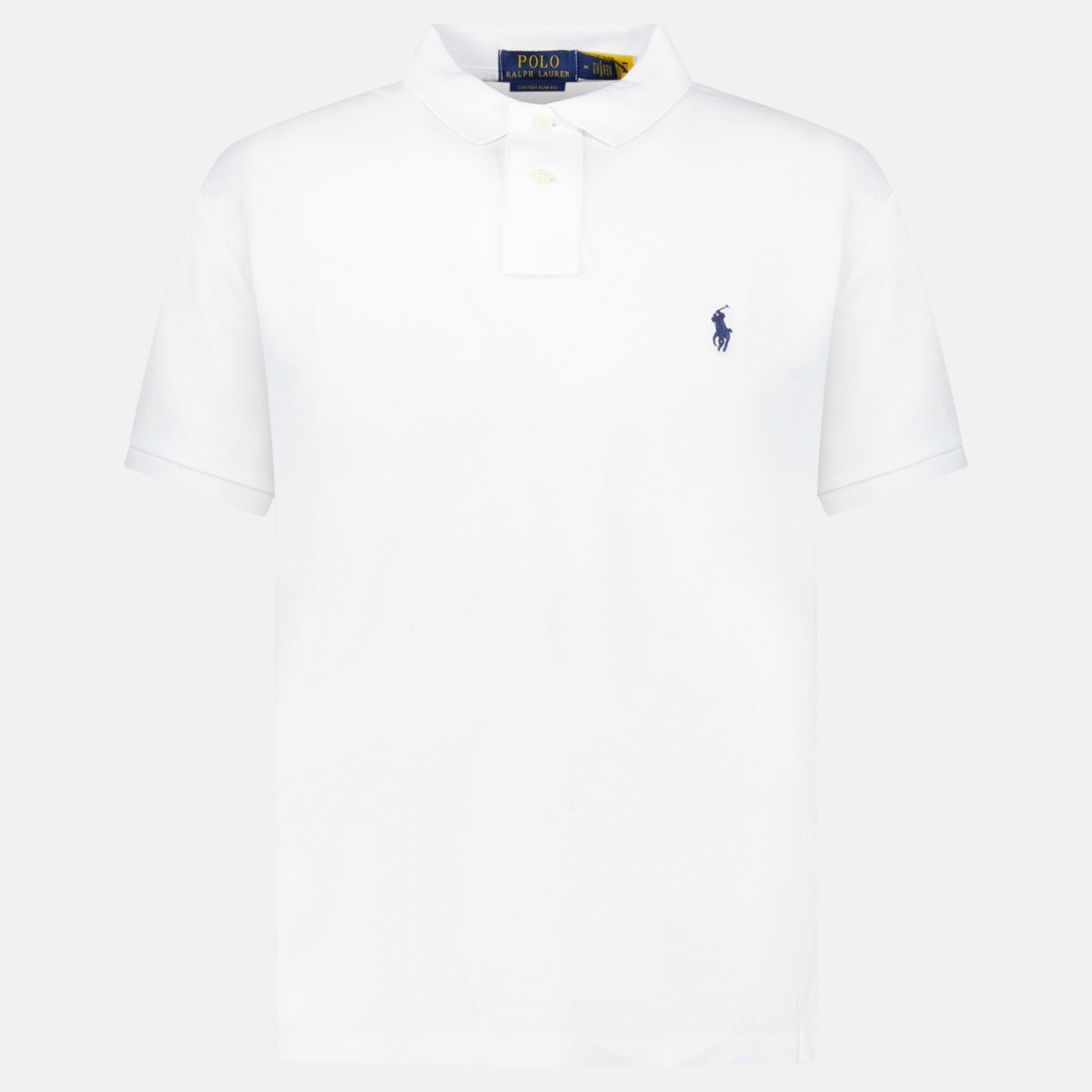 Ralph Lauren Slim Fit Mesh Polo Shirt White - A72 - northern threads uk