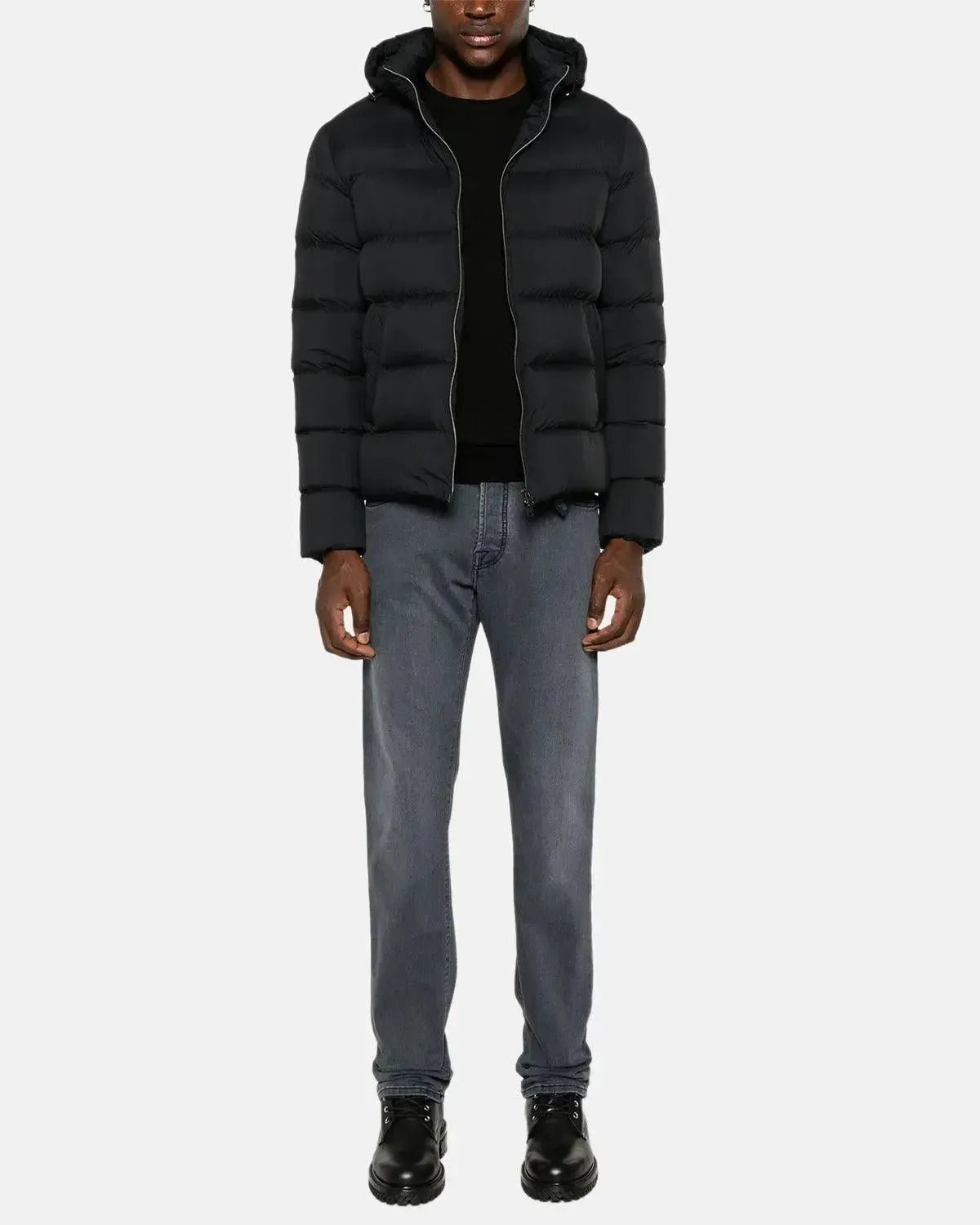 RALPH LAUREN SLIM FIT WASHABLE WOOL CREWNECK JUMPER BLACK - RALPH-LAUREN-710946143-004-M - northern threads uk