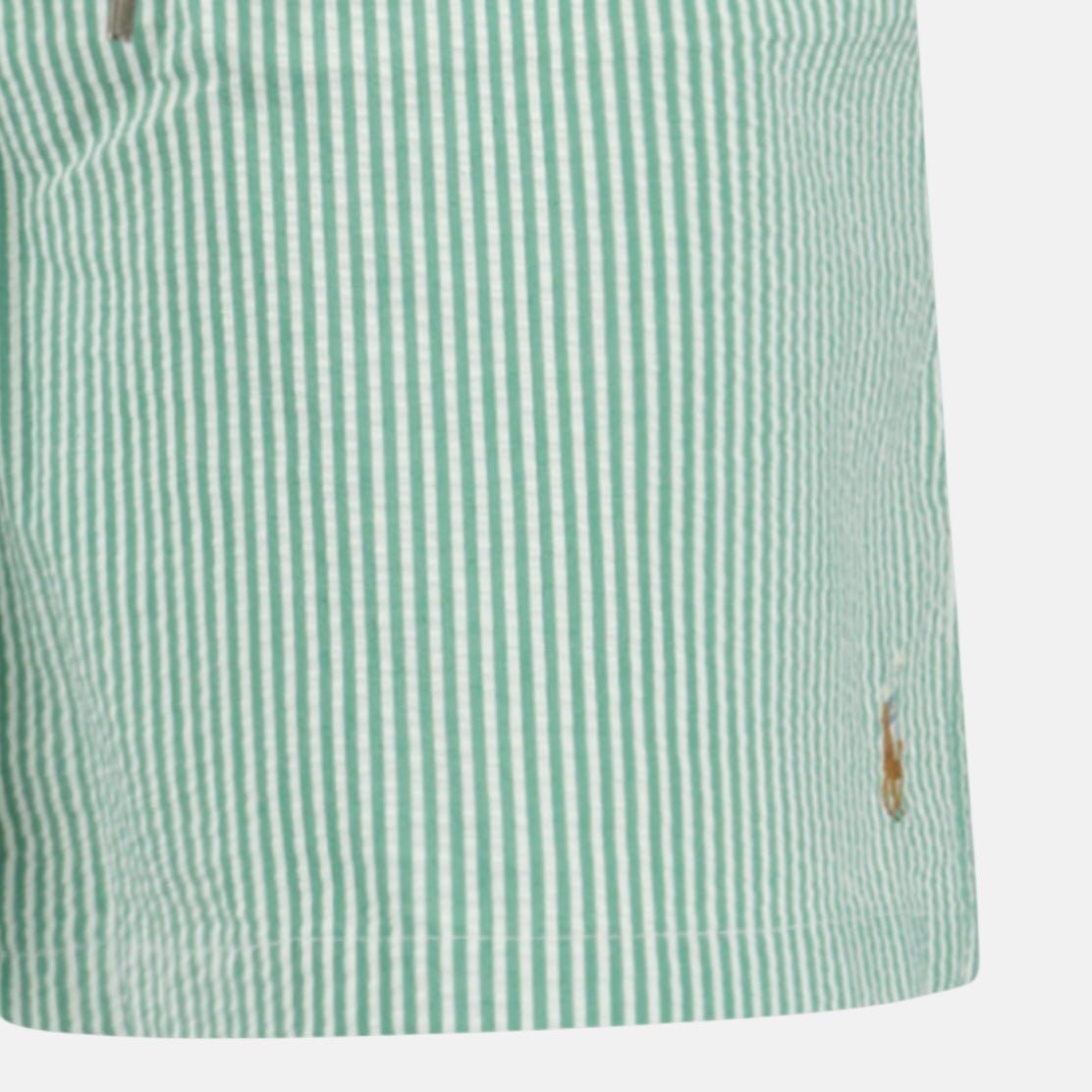 Ralph Lauren Traveller Classic Swim Trunk Raft Green Seersucker - O15 - northern threads uk