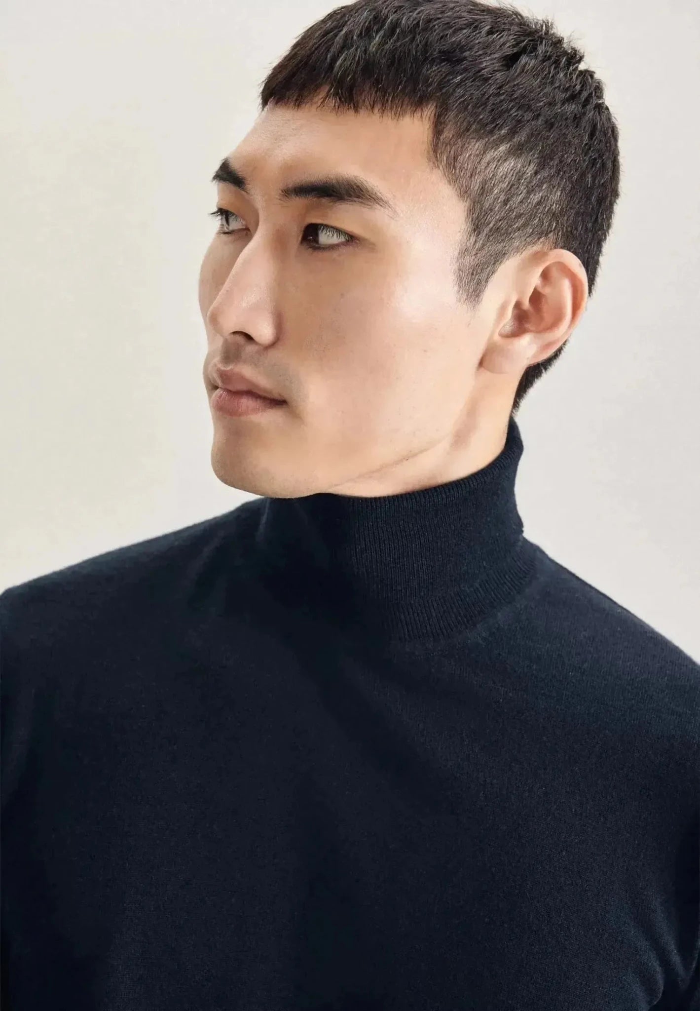 Seidensticker Merino Wool Roll Neck Knit Dark Blue - northern threads