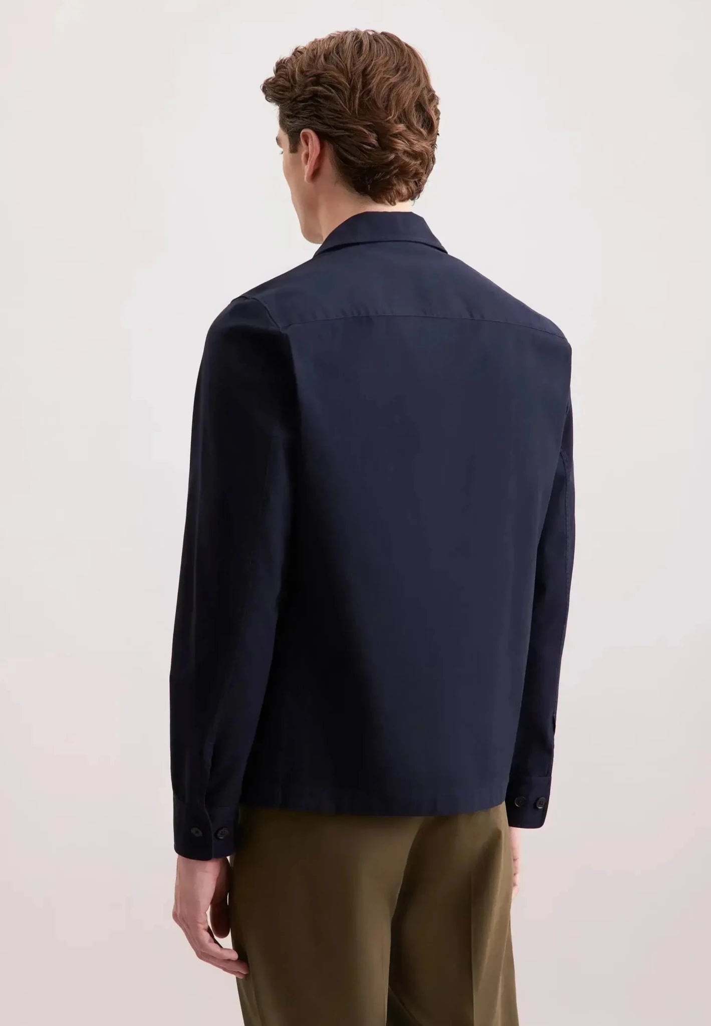 Seidensticker Regular Fit Cotton Twill Casual Lapel Jacket Dark Blue - northern threads