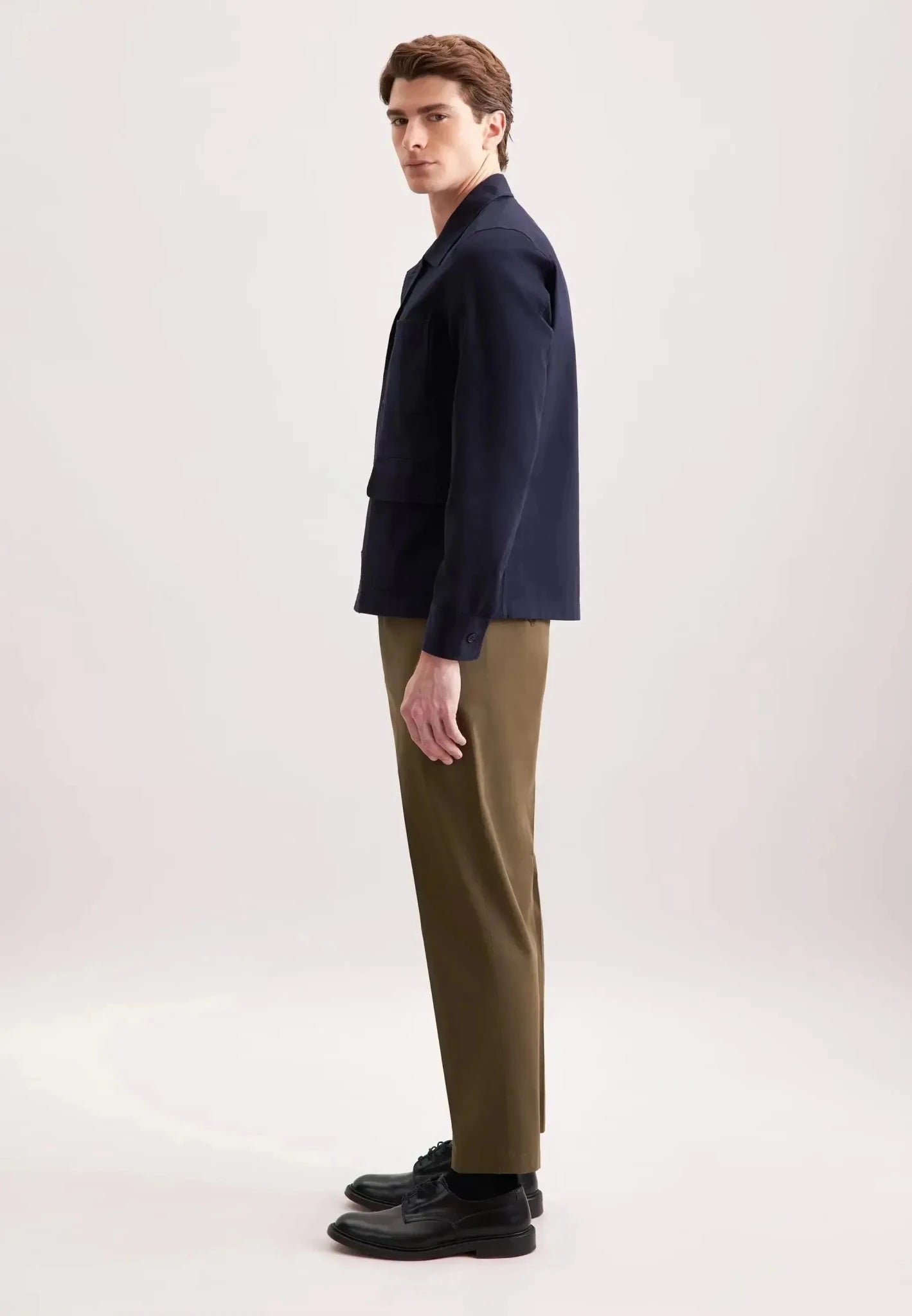 Seidensticker Regular Fit Cotton Twill Casual Lapel Jacket Dark Blue - northern threads