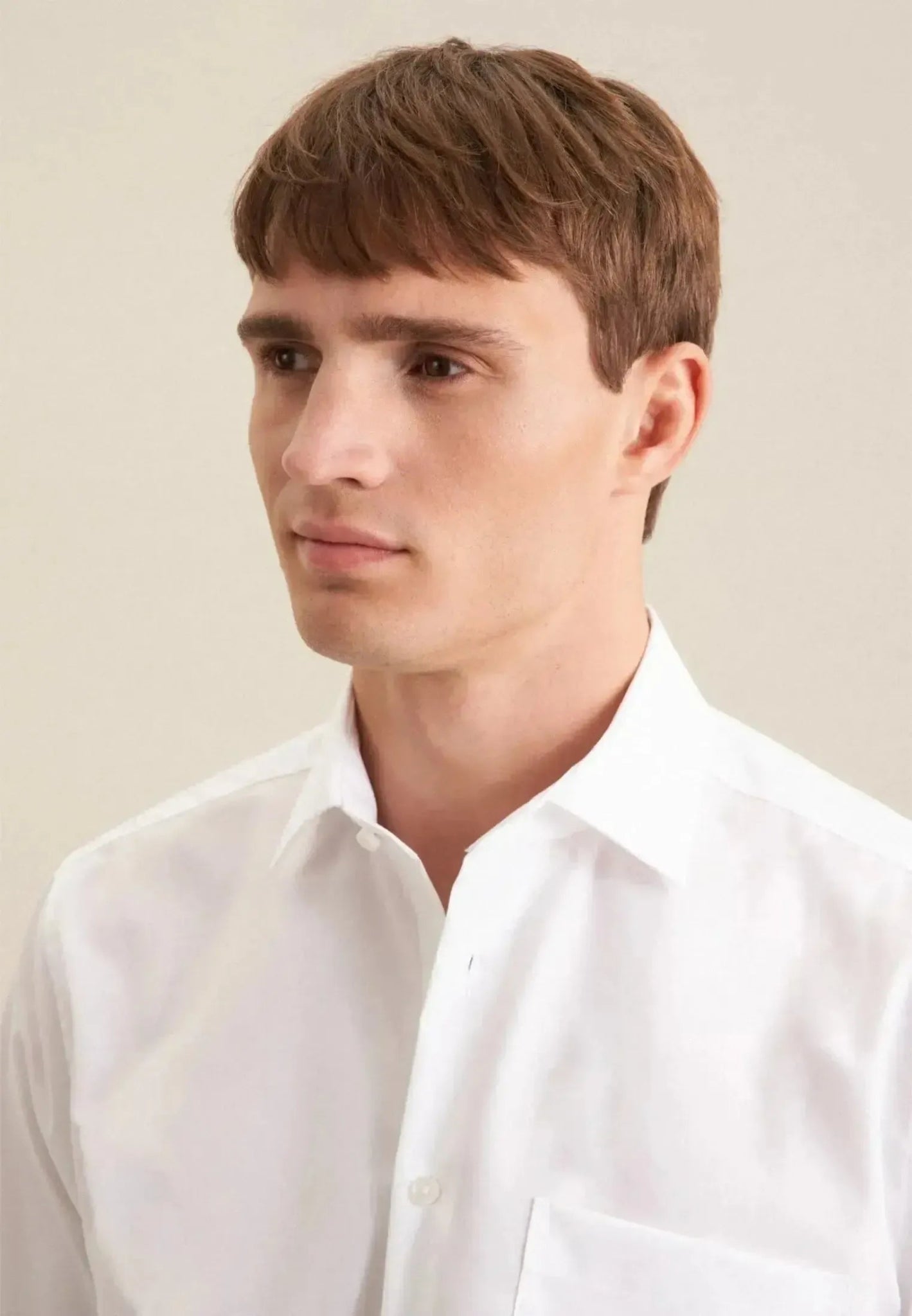 Seidensticker Regular Fit Easy Iron Kent Collar Business Shirt White - northern threads