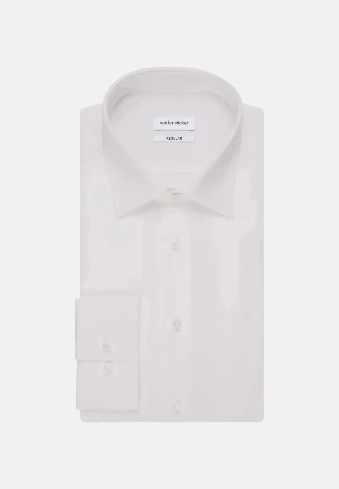 Seidensticker Regular Fit Easy Iron Kent Collar Business Shirt White - northern threads