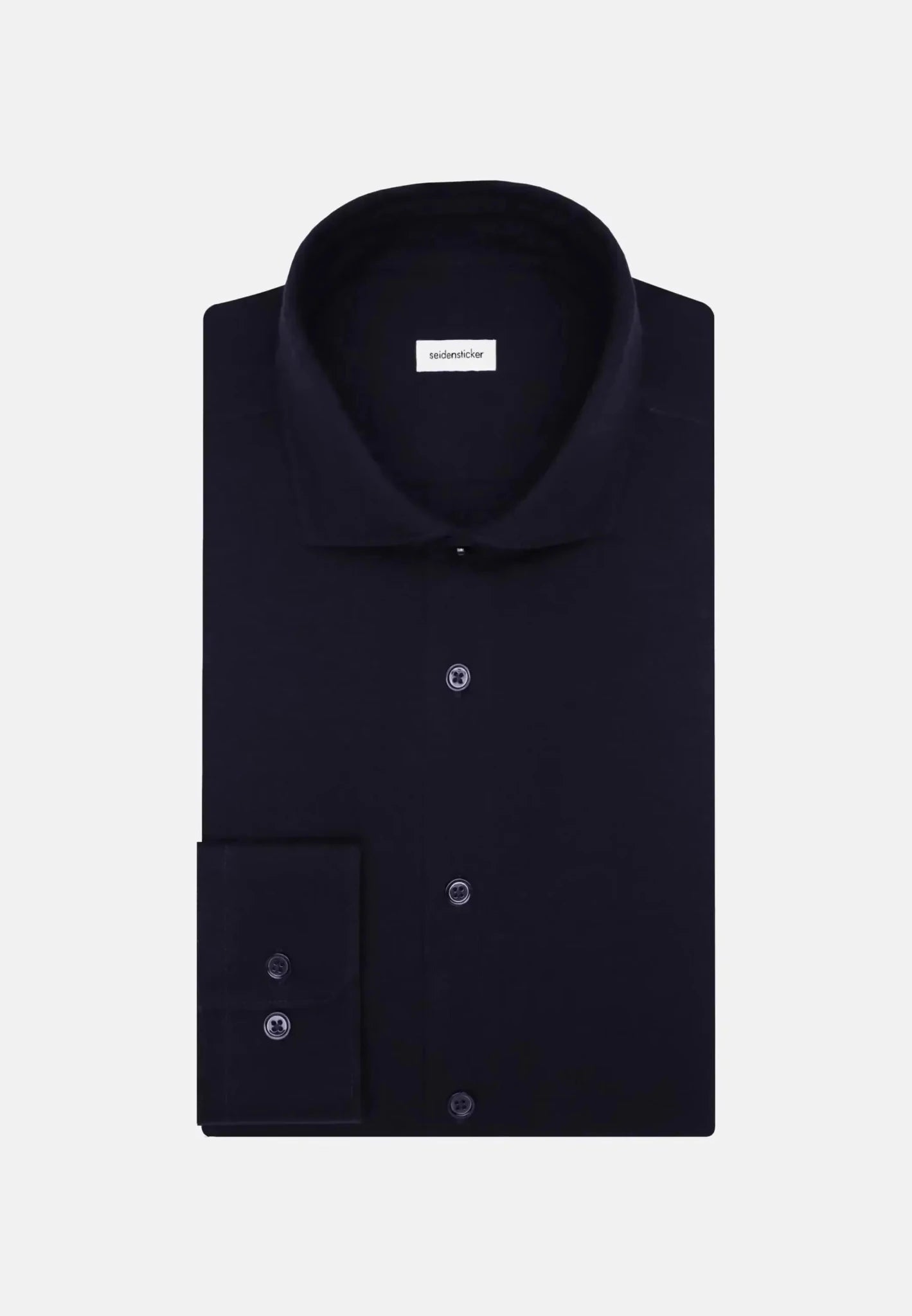 Seidensticker Regular Fit Kent Collar Jersey Shirt Dark Blue - northern threads