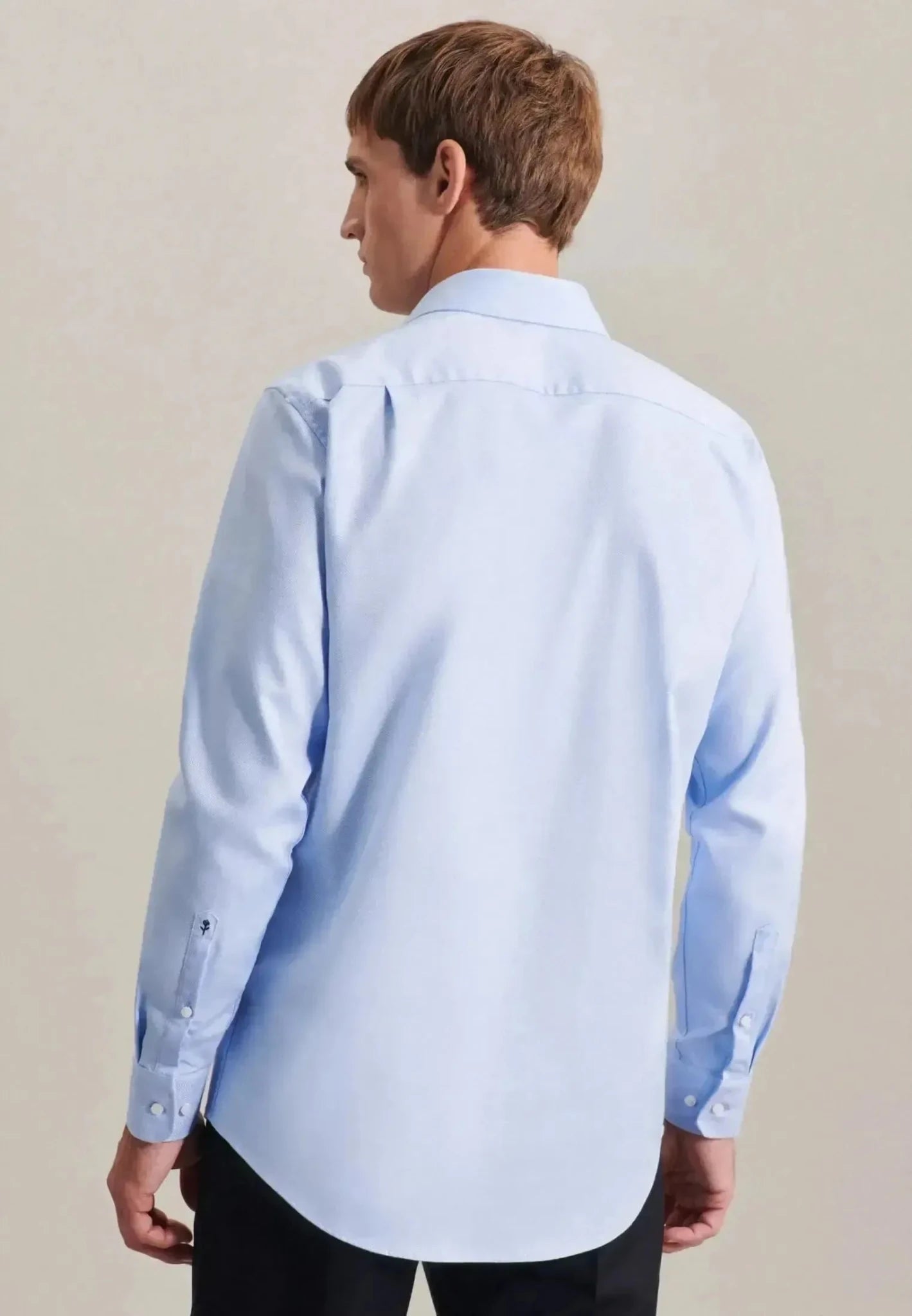Seidensticker Regular Fit No Iron Kent Collar Business Shirt Light Blue - northern threads