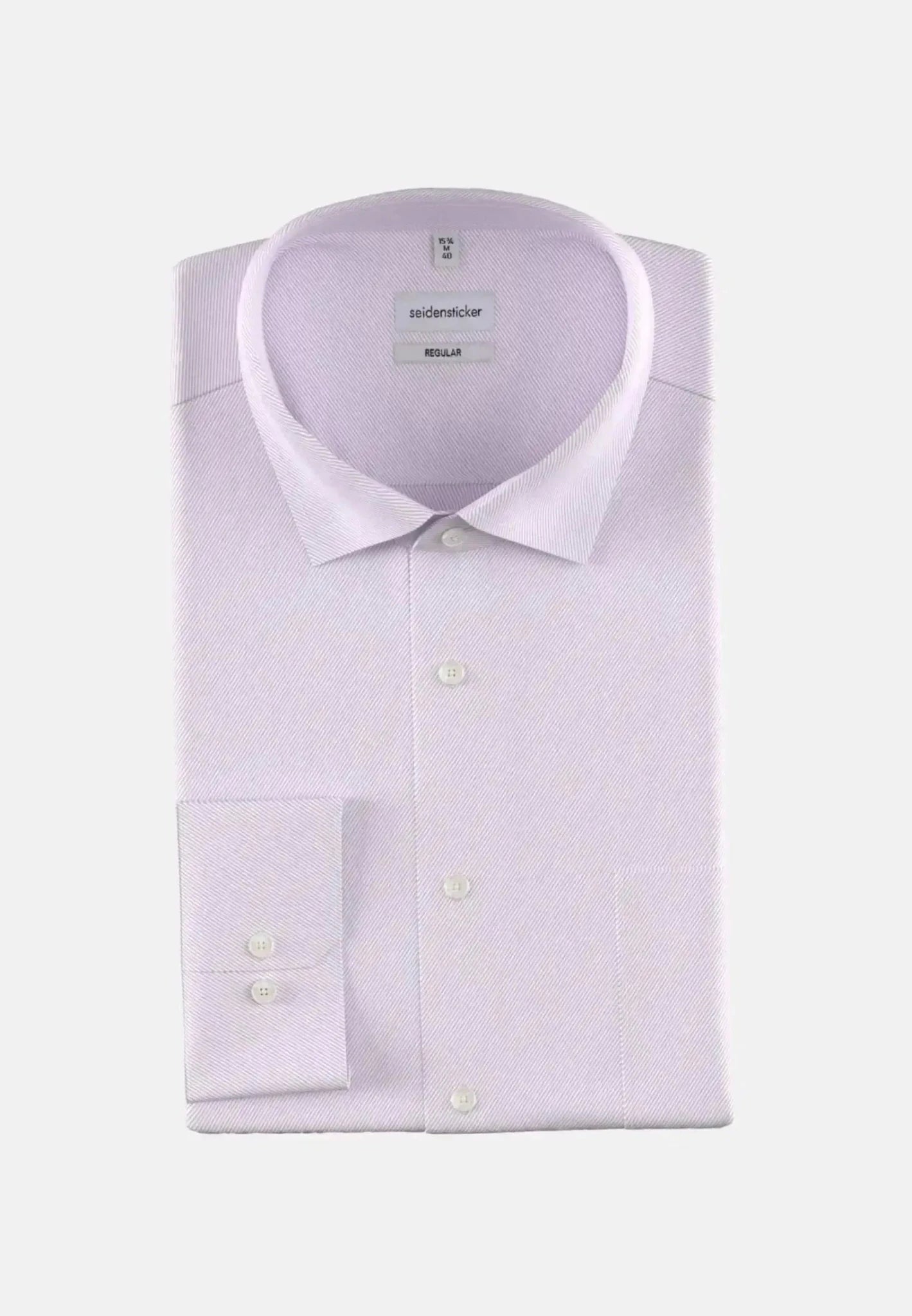 Seidensticker Regular Fit No Iron Kent Collar Business Shirt Light Purple - northern threads