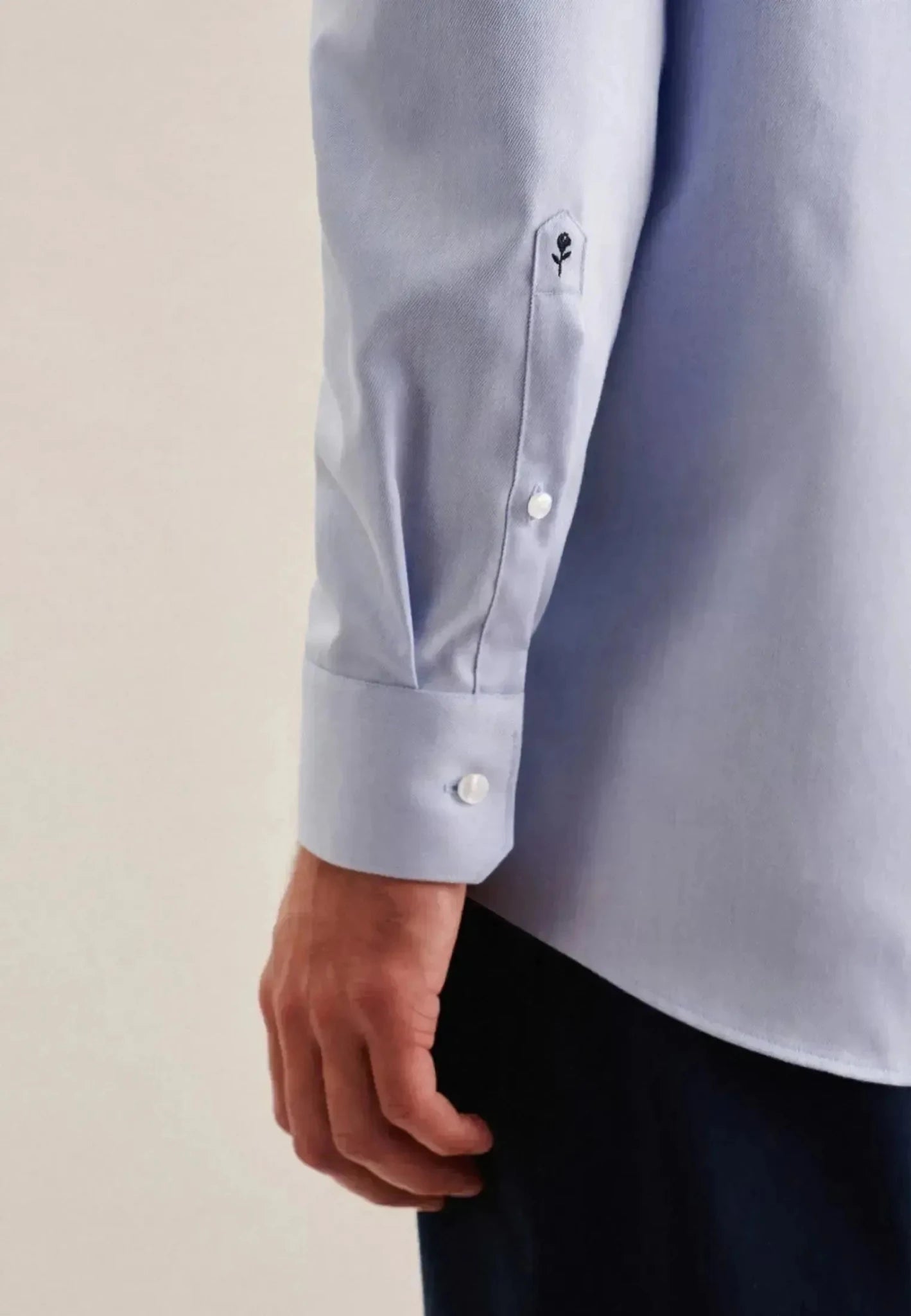 Seidensticker Regular Fit No Iron New Kent Business Shirt Light Blue - northern threads