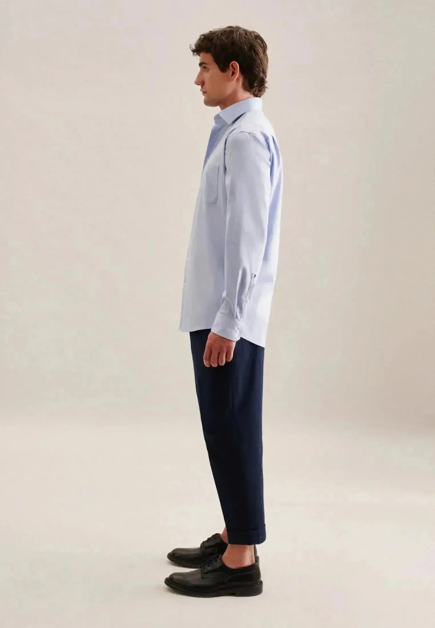 Seidensticker Regular Fit No Iron New Kent Business Shirt Light Blue - northern threads