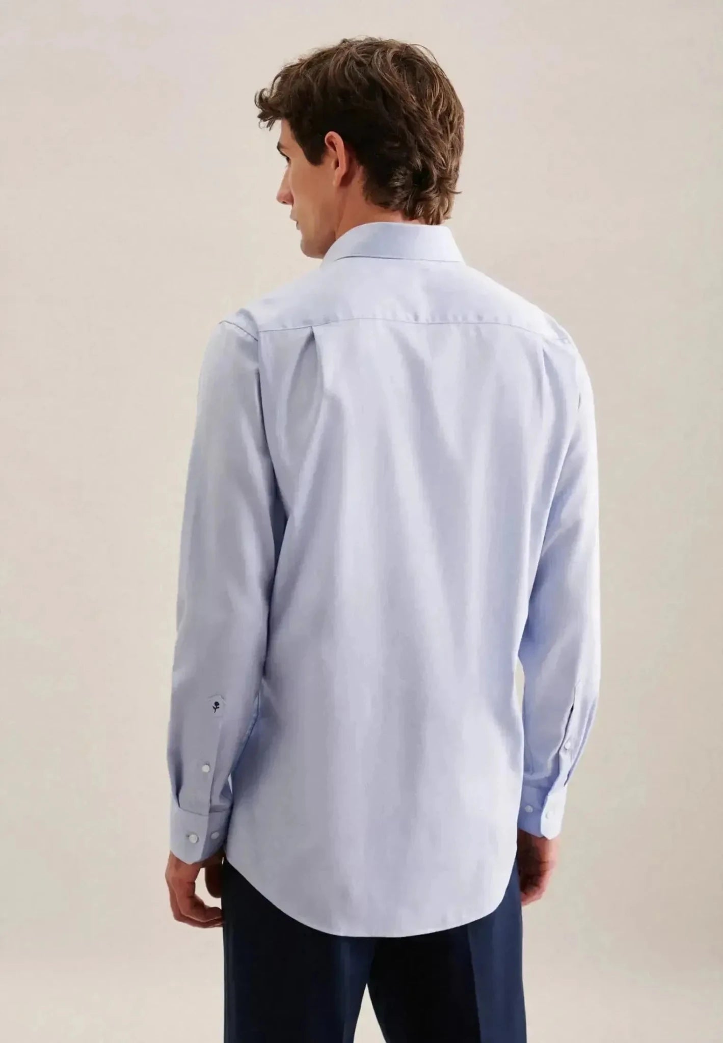 Seidensticker Regular Fit No Iron New Kent Business Shirt Light Blue - northern threads