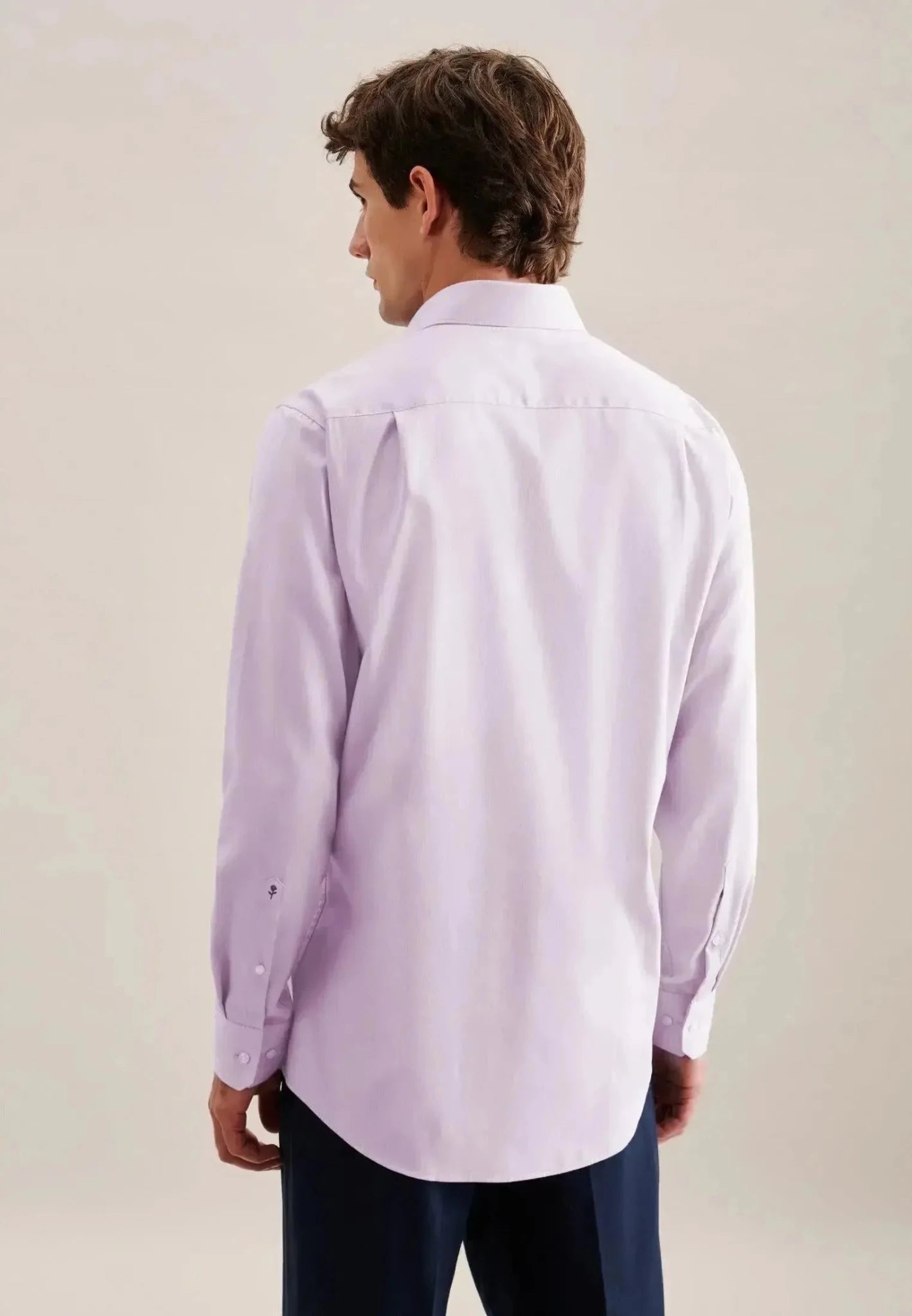 Seidensticker Regular Fit No Iron New Kent Business Shirt Light Purple - northern threads
