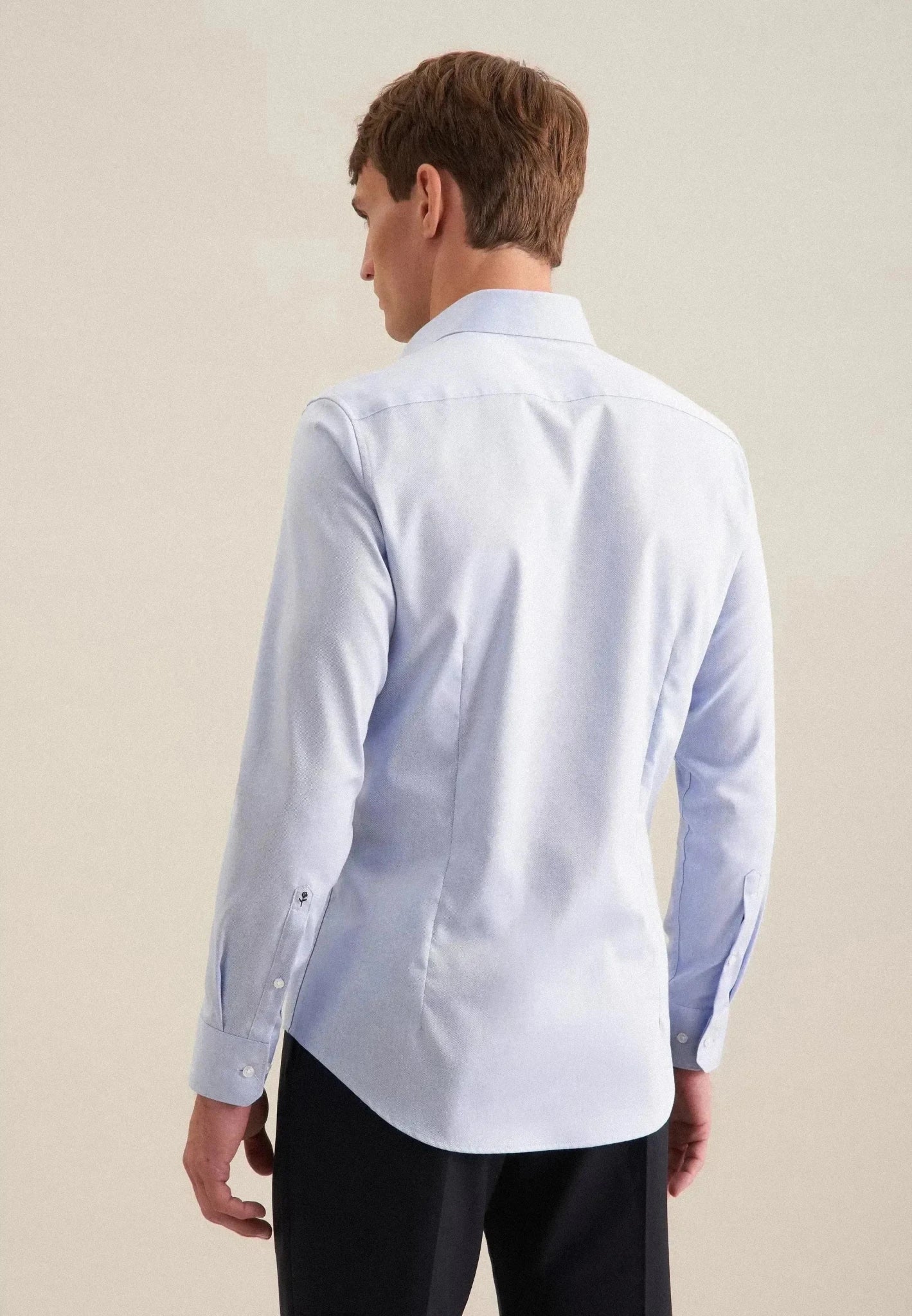 Seidensticker Regular Fit No Iron New Kent Combi Cuff Business Shirt Light Blue - northern threads
