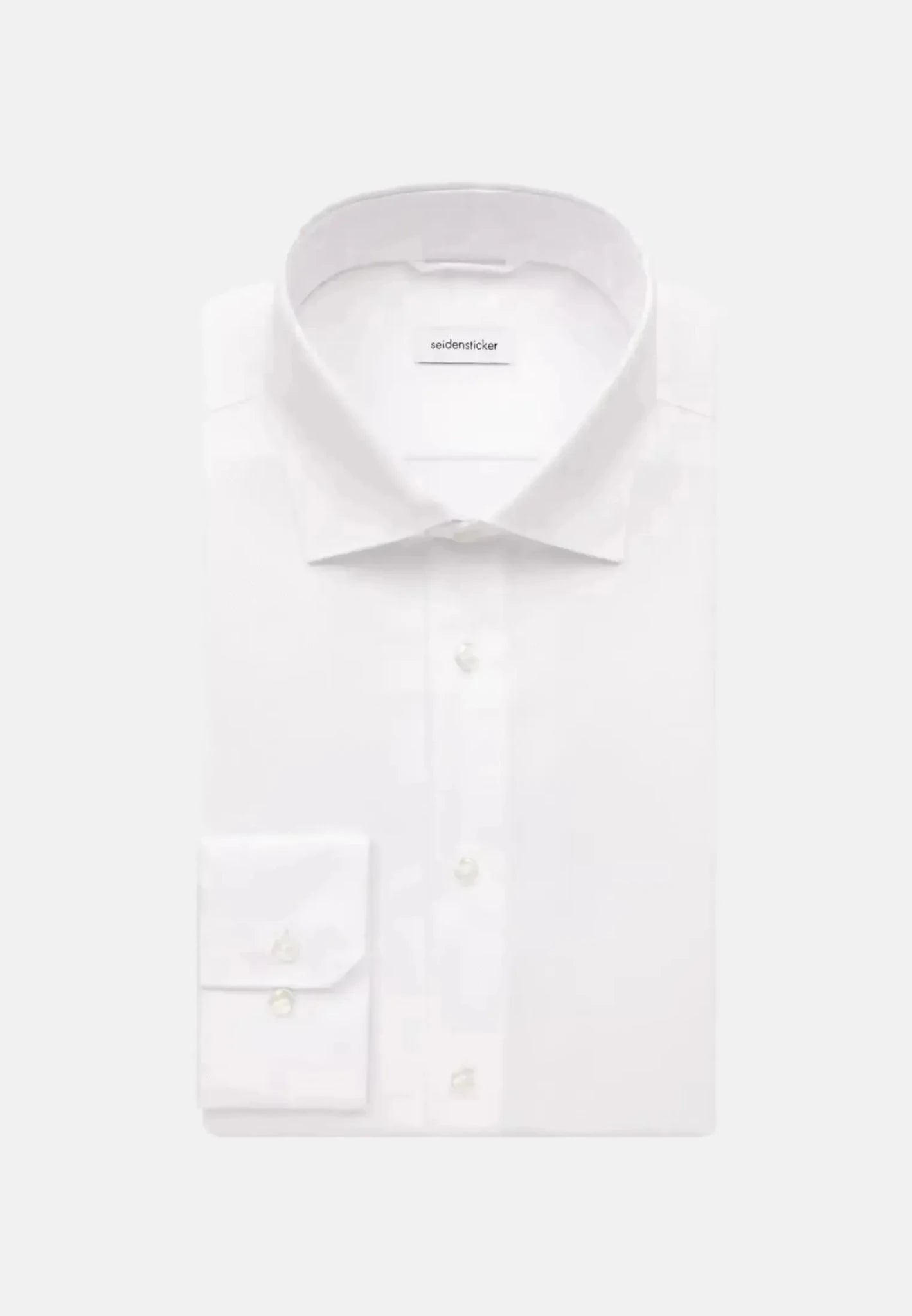 Seidensticker Regular Fit No Iron New Kent Combi Cuff Business Shirt White - northern threads