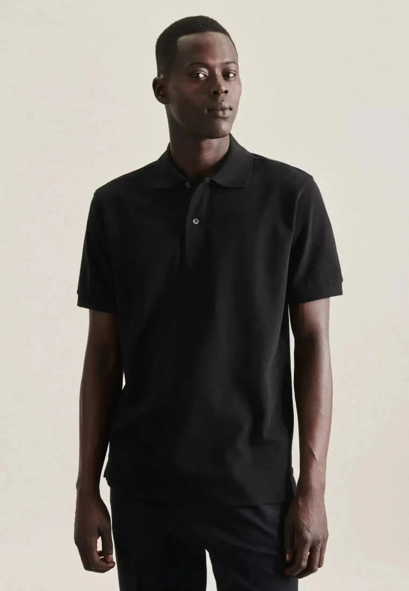 Seidensticker Regular Fit Pique Polo Shirt Black - northern threads