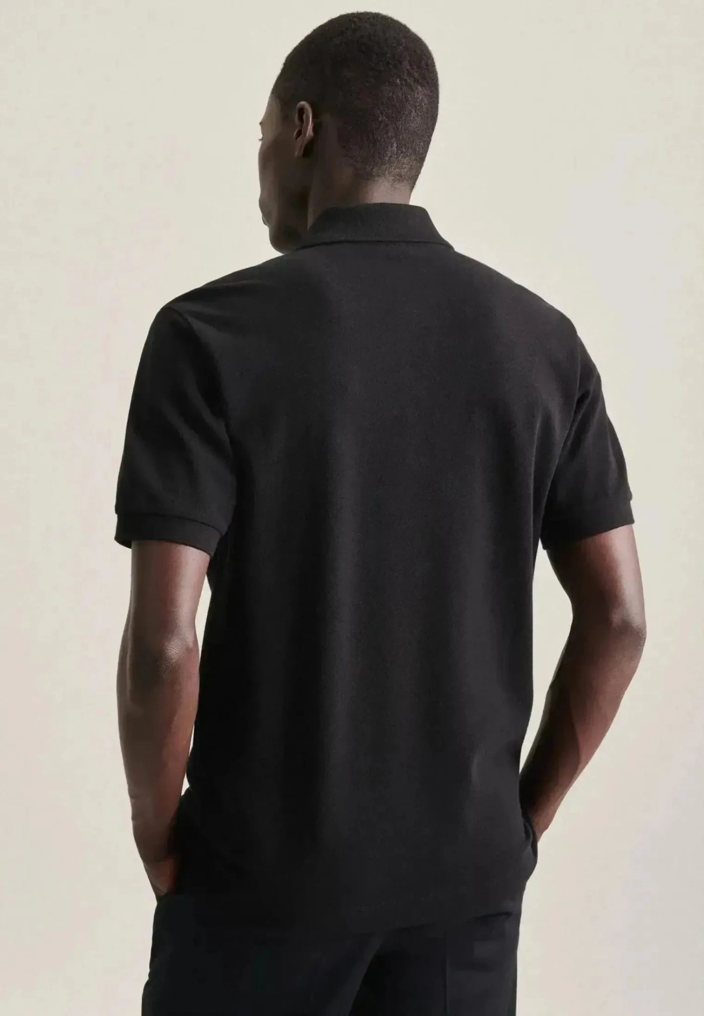 Seidensticker Regular Fit Pique Polo Shirt Black - northern threads
