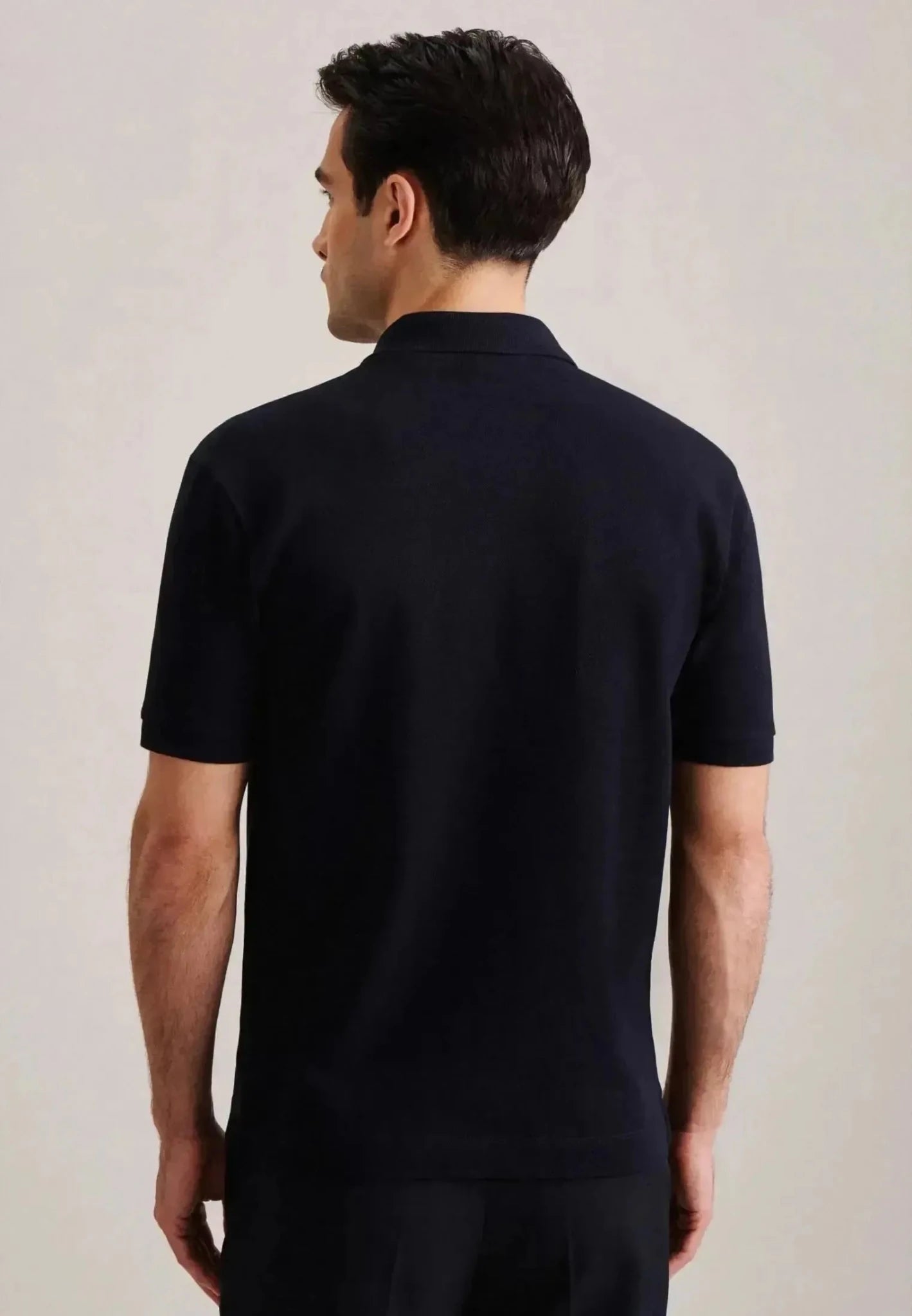 Seidensticker Regular Fit Pique Polo Shirt Dark Blue - northern threads