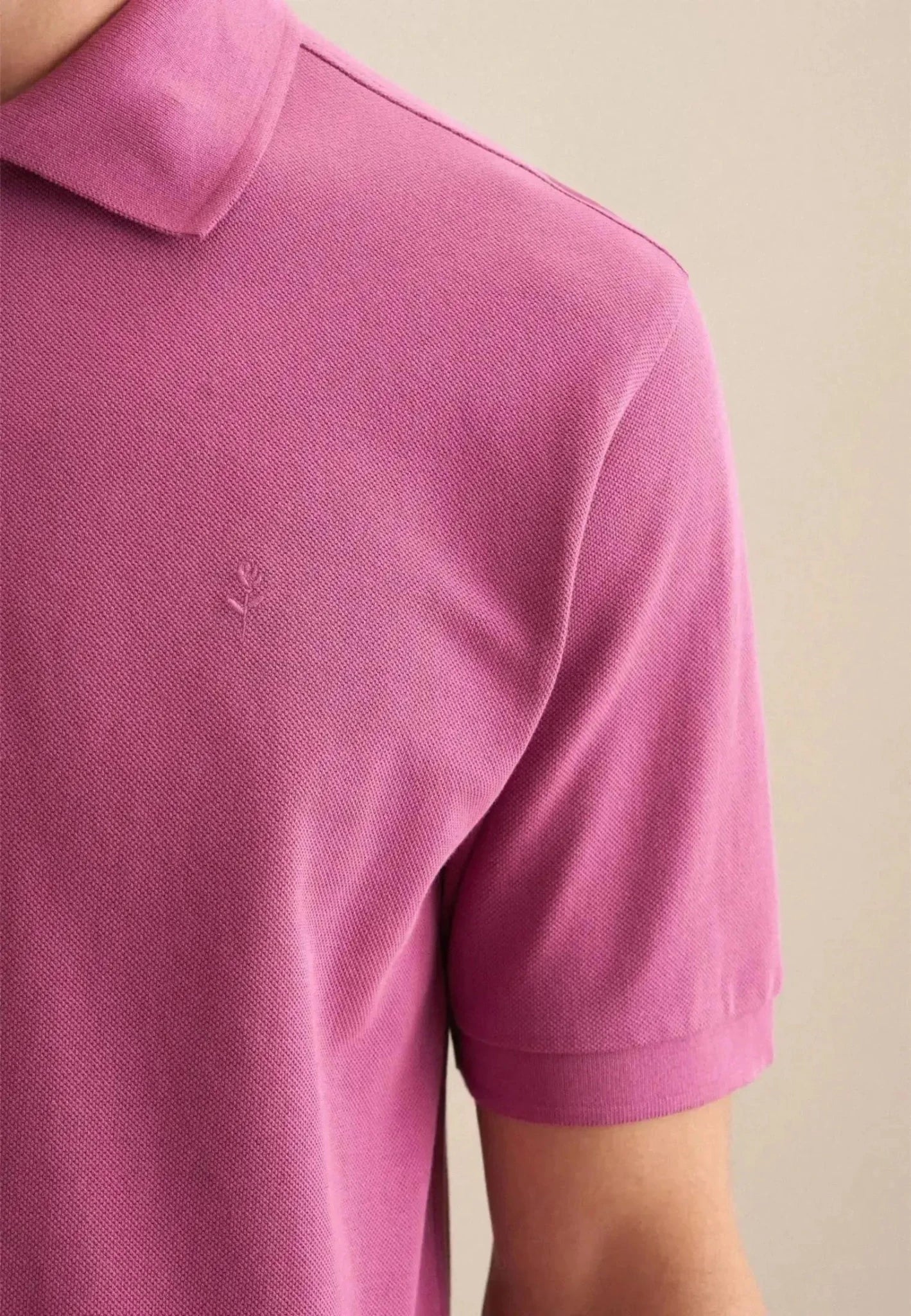Seidensticker Regular Fit Pique Polo Shirt Dark Pink - northern threads