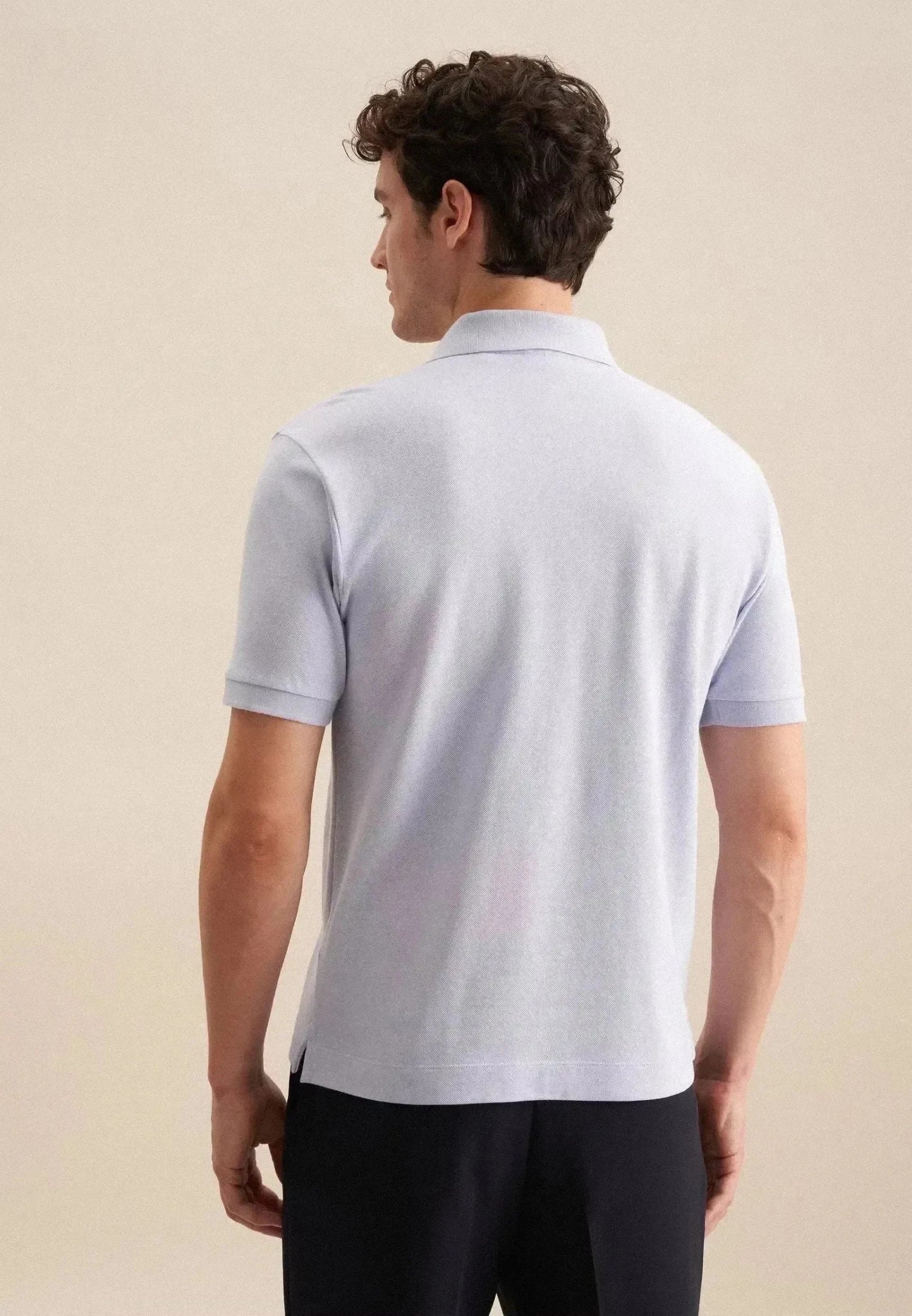 Seidensticker Regular Fit Pique Polo Shirt Light Blue - northern threads