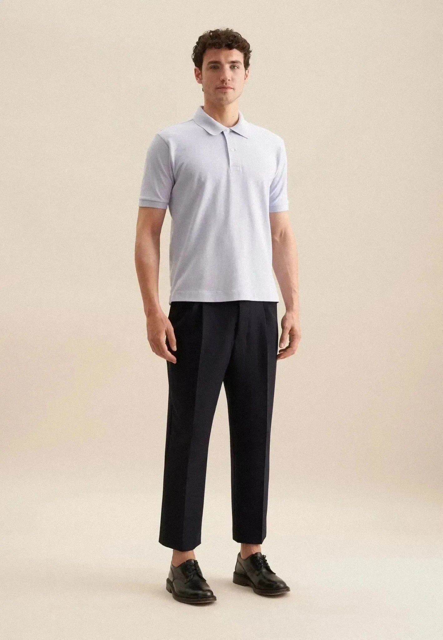 Seidensticker Regular Fit Pique Polo Shirt Light Blue - northern threads