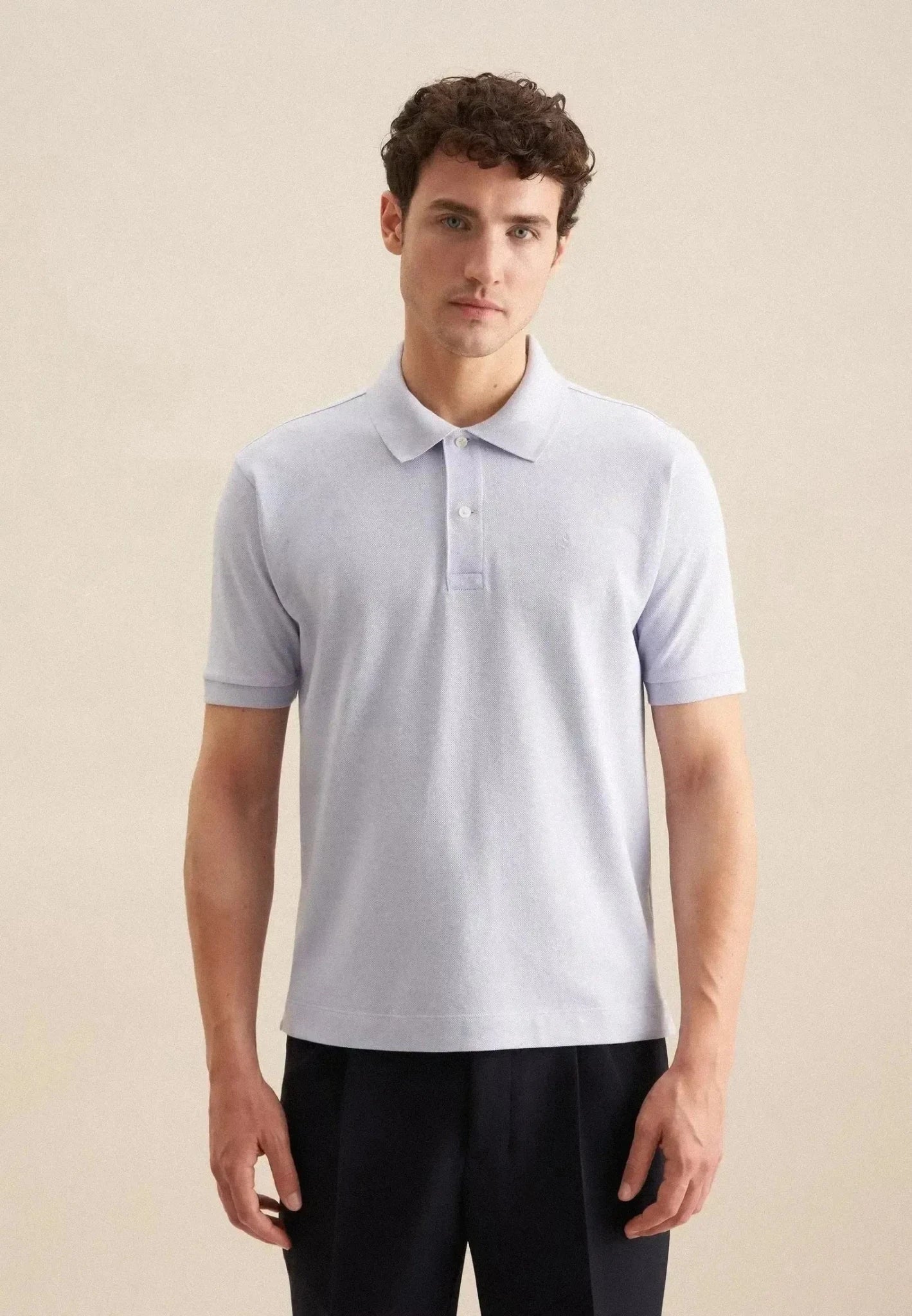 Seidensticker Regular Fit Pique Polo Shirt Light Blue - northern threads