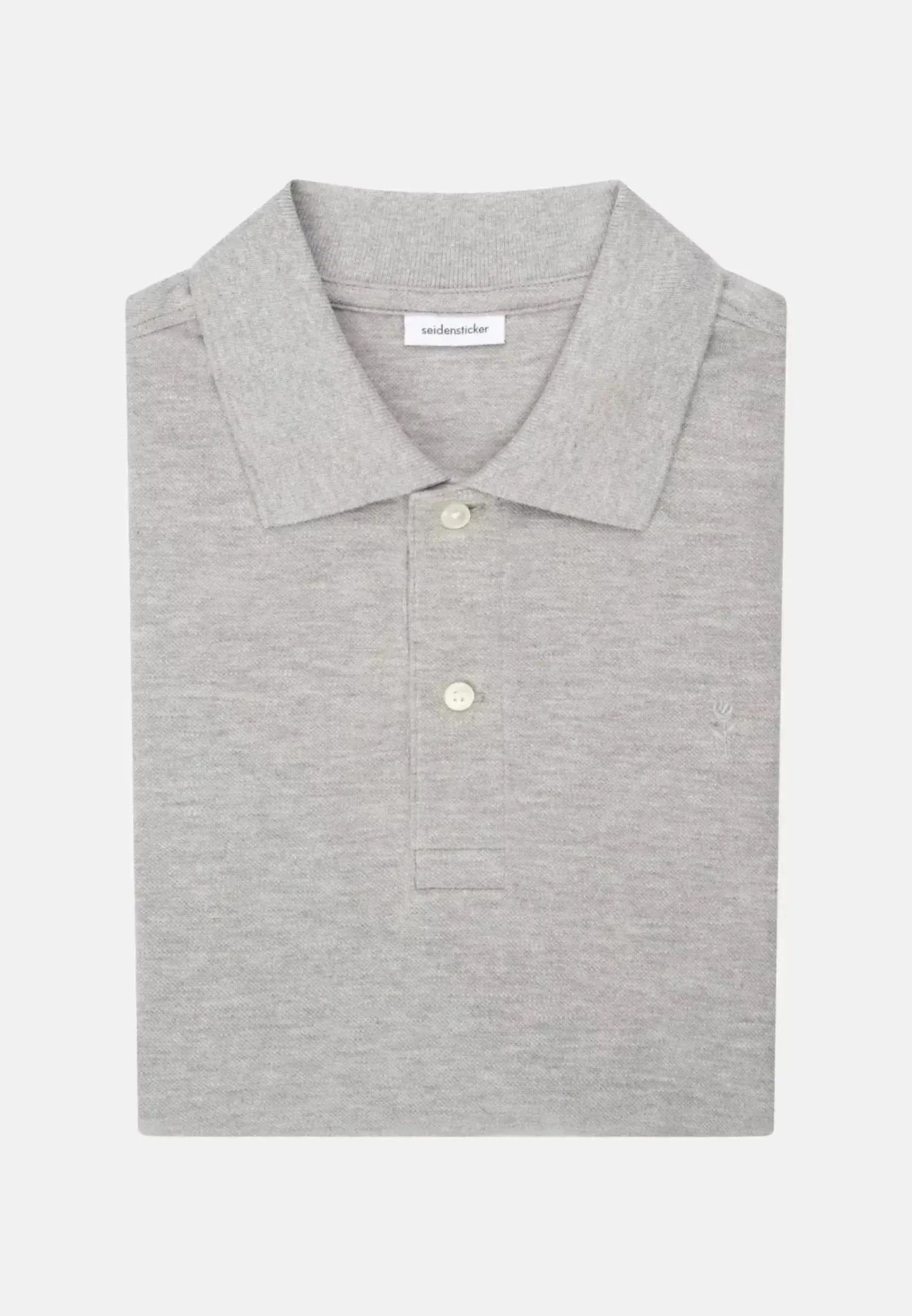 Seidensticker Regular Fit Pique Polo Shirt Light Grey - northern threads
