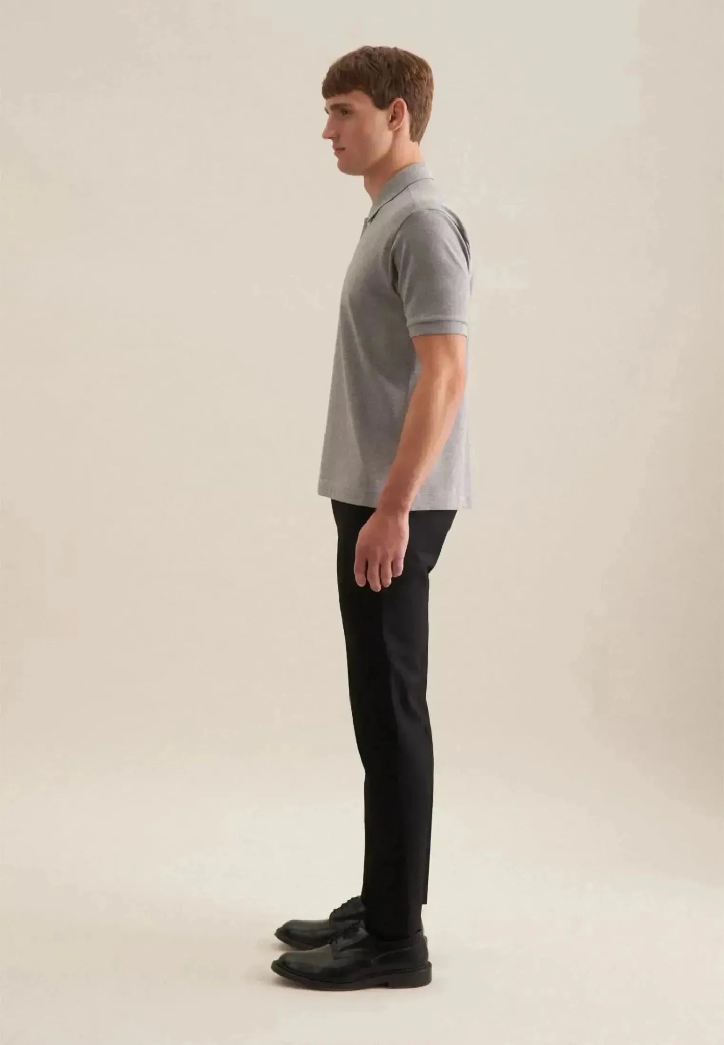 Seidensticker Regular Fit Pique Polo Shirt Light Grey - northern threads