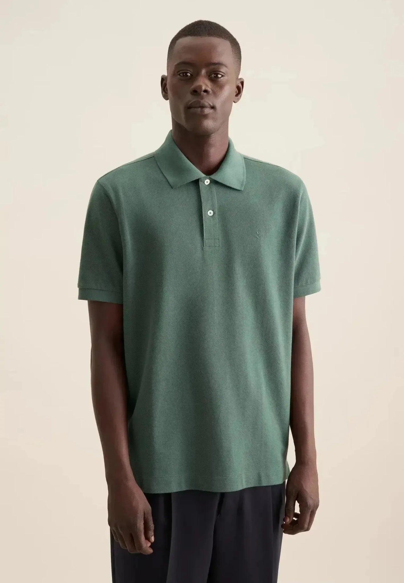 Seidensticker Regular Fit Pique Polo Shirt Mid Green - northern threads