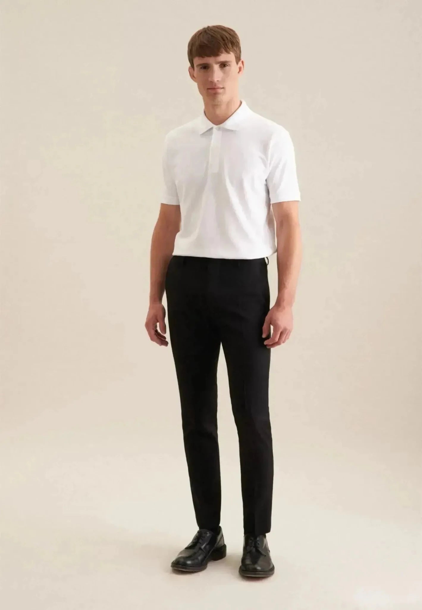Seidensticker Regular Fit Pique Polo Shirt White - northern threads